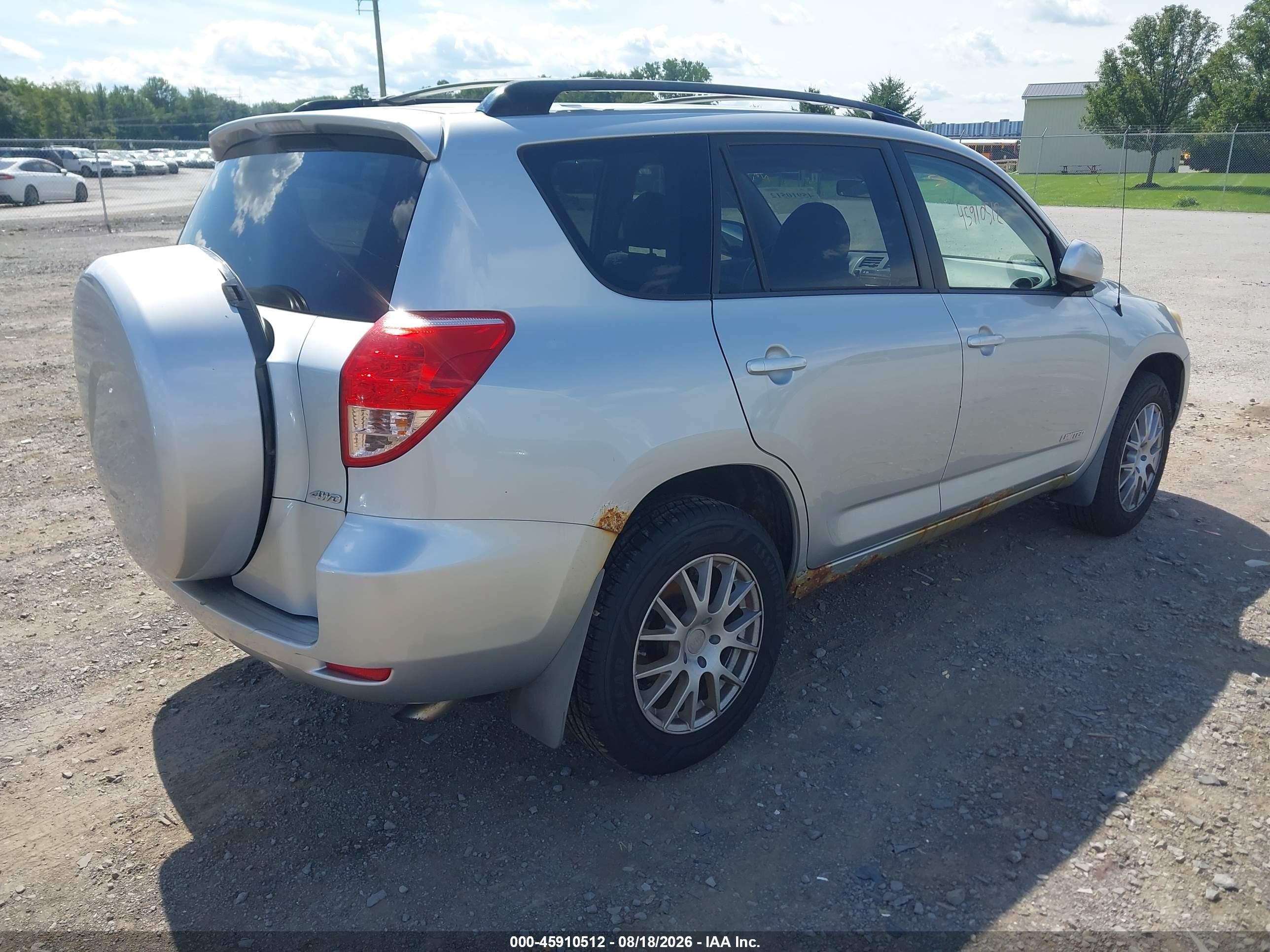 2008 Toyota Rav4 Ltd Silver vin: JTMBK31V286036957