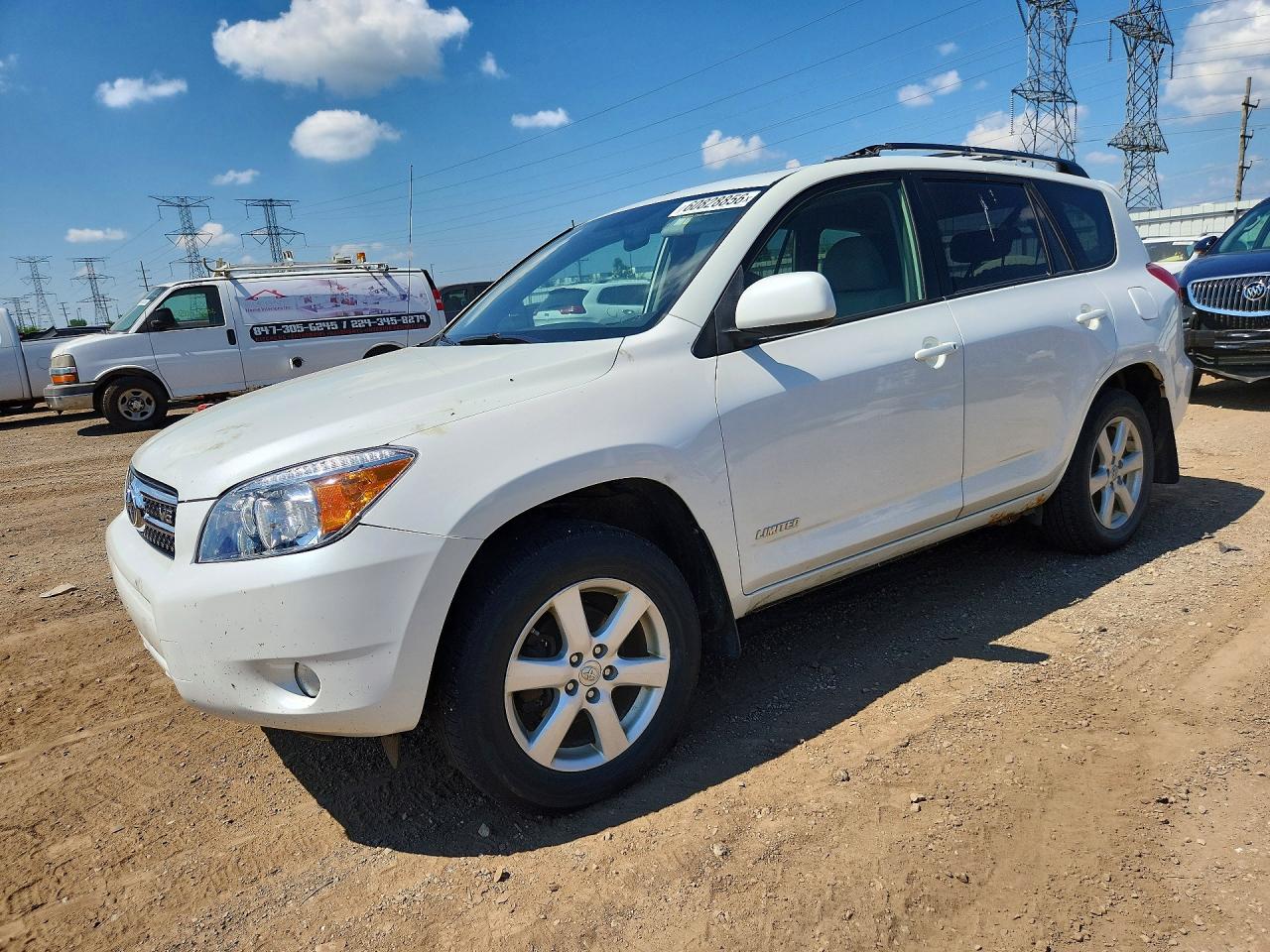 2007 Toyota Rav4 Limited White vin: JTMBK31V375022618