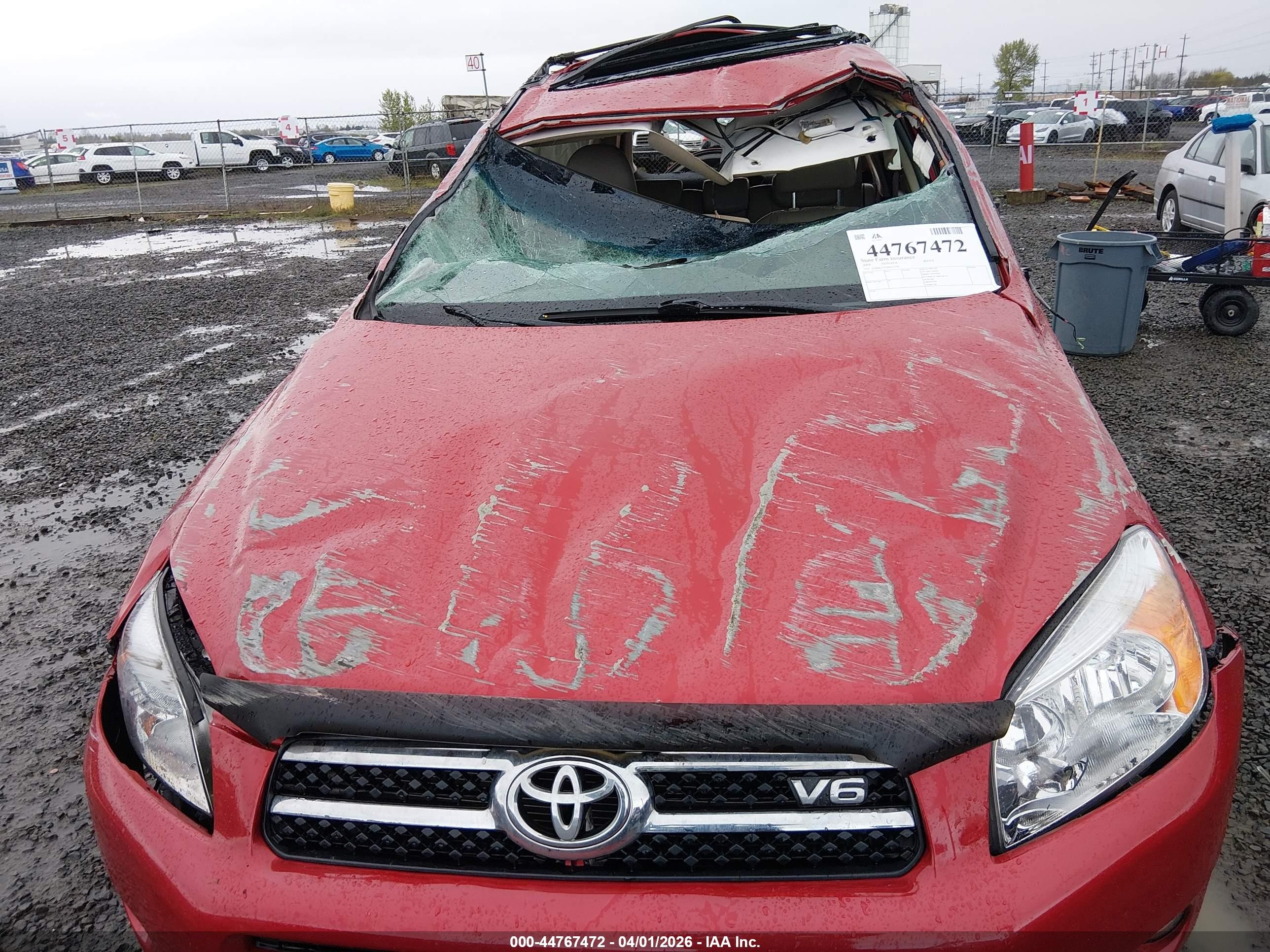2008 Toyota Rav4 Limited V6 Red vin: JTMBK31V386032190