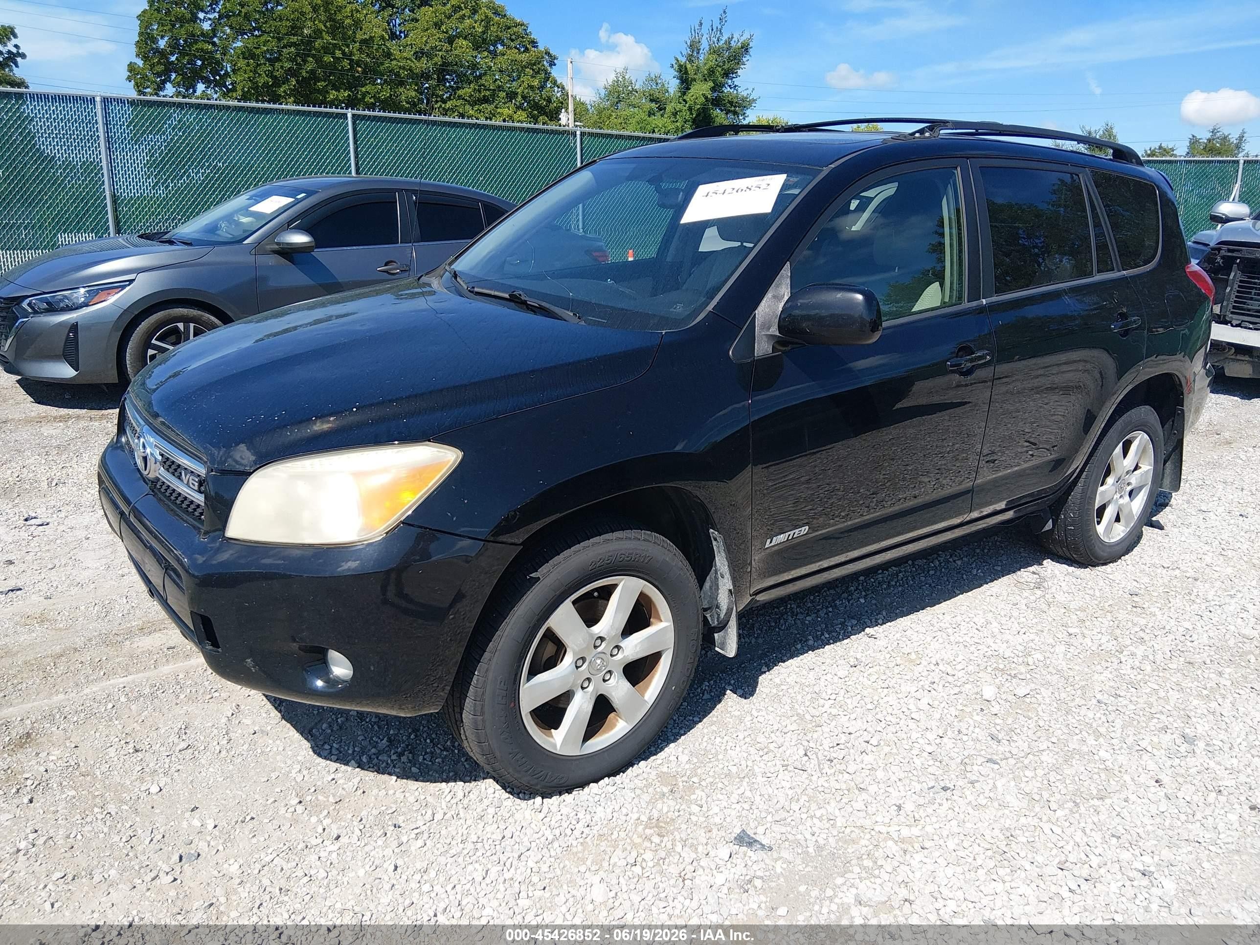 2007 Toyota Rav4 Limited Black vin: JTMBK31V476016014