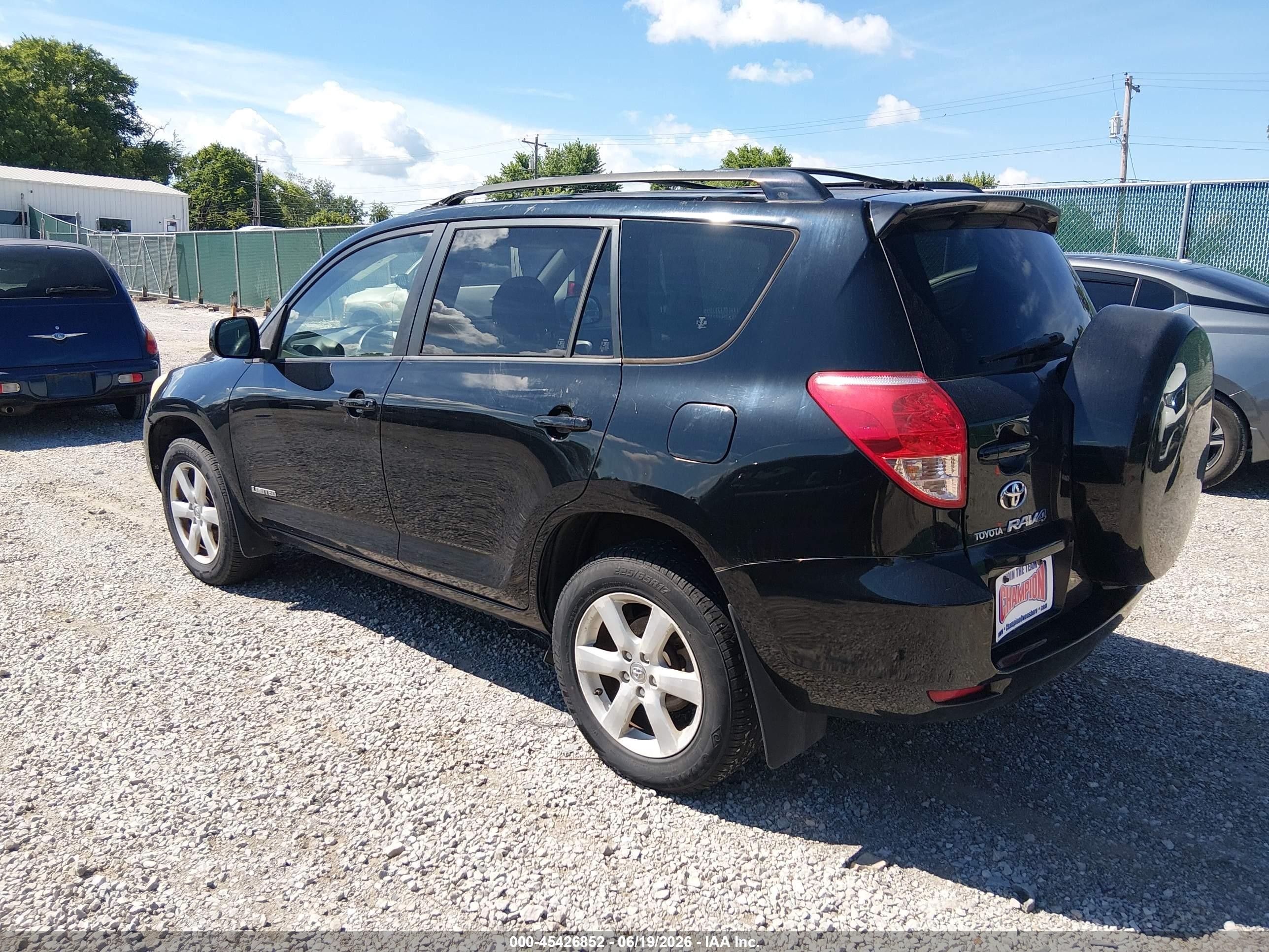 2007 Toyota Rav4 Limited Black vin: JTMBK31V476016014