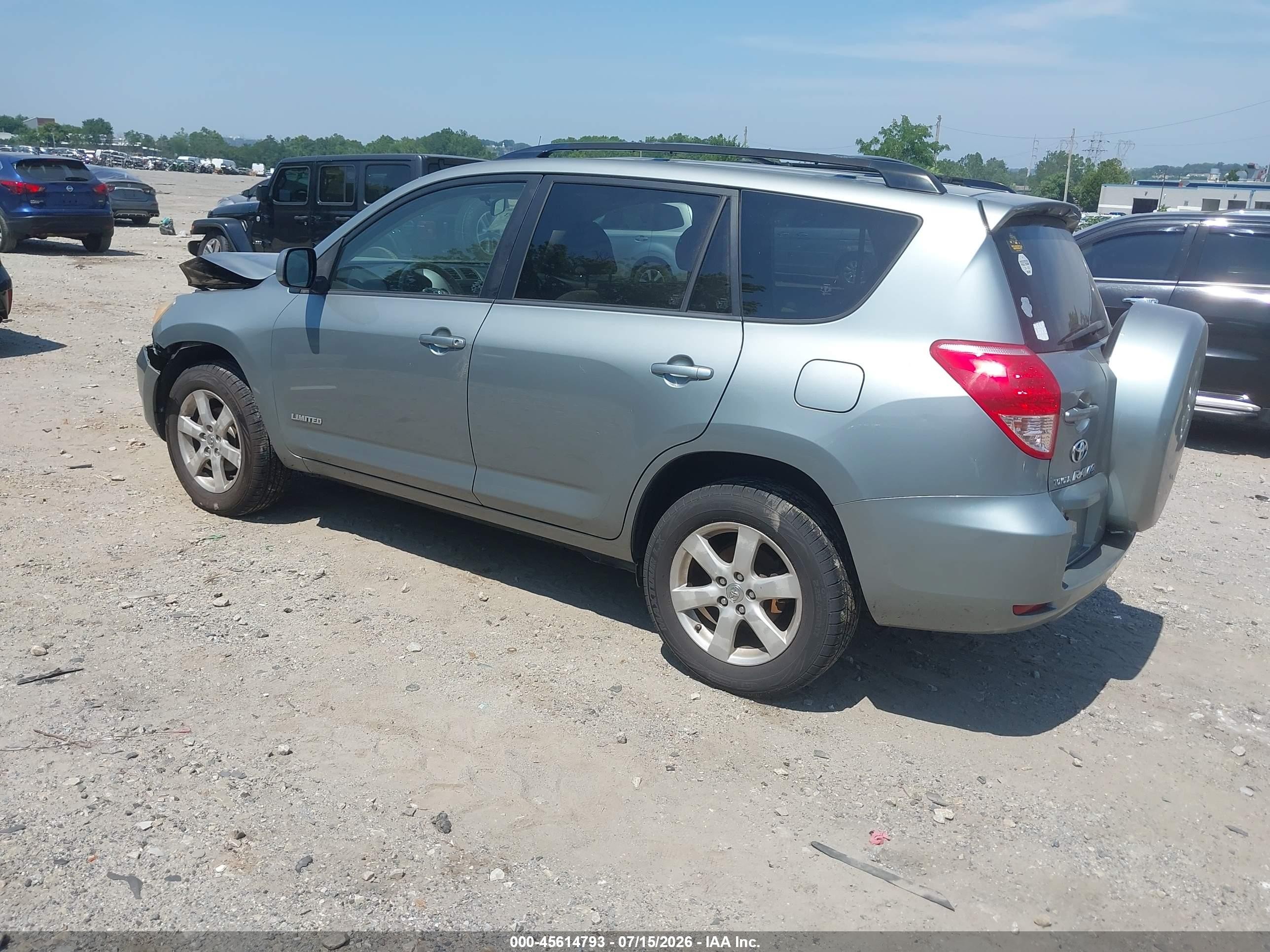 2007 Toyota Rav4 Limited Light Blue vin: JTMBK31V575039355