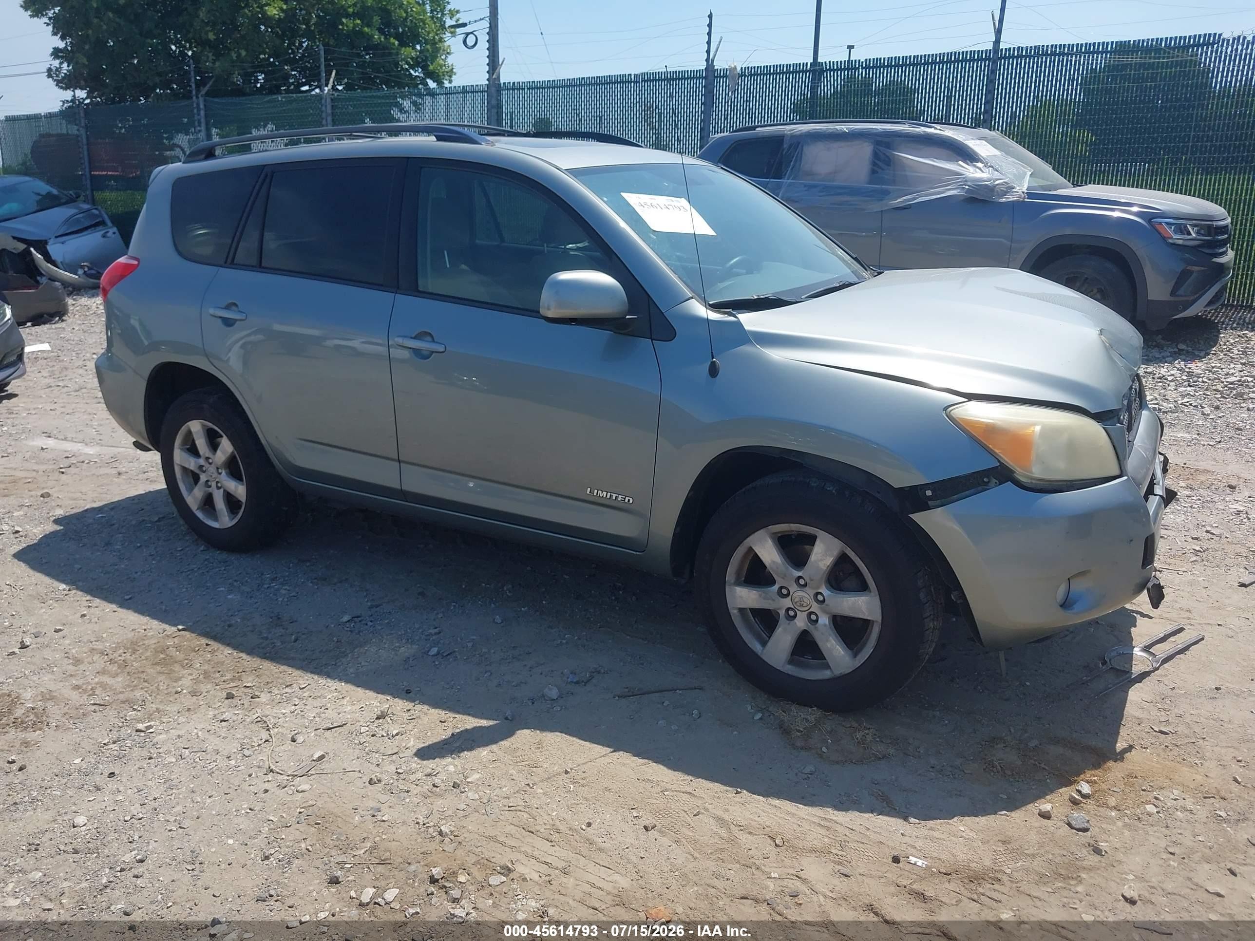 2007 Toyota Rav4 Limited Light Blue vin: JTMBK31V575039355