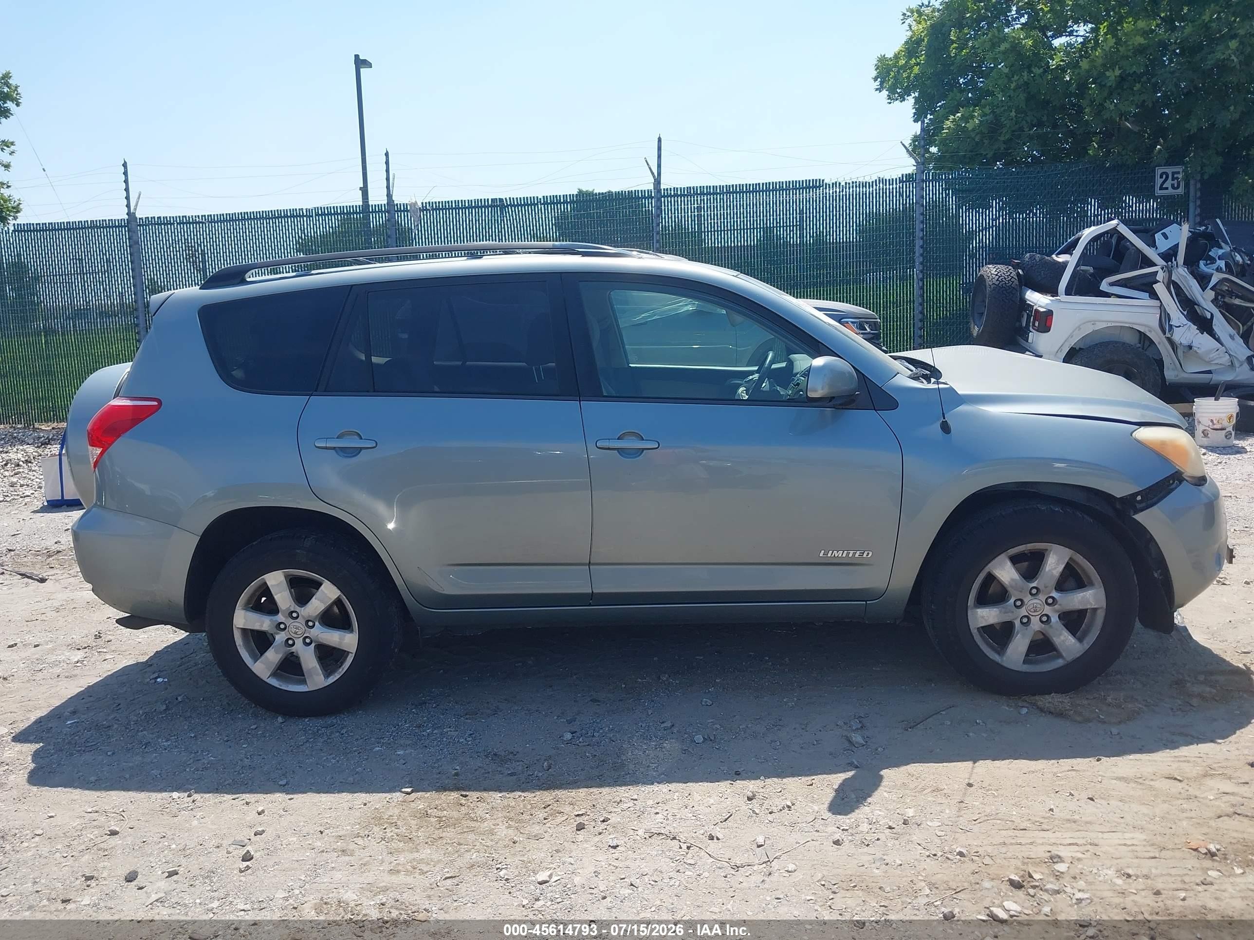 2007 Toyota Rav4 Limited Light Blue vin: JTMBK31V575039355