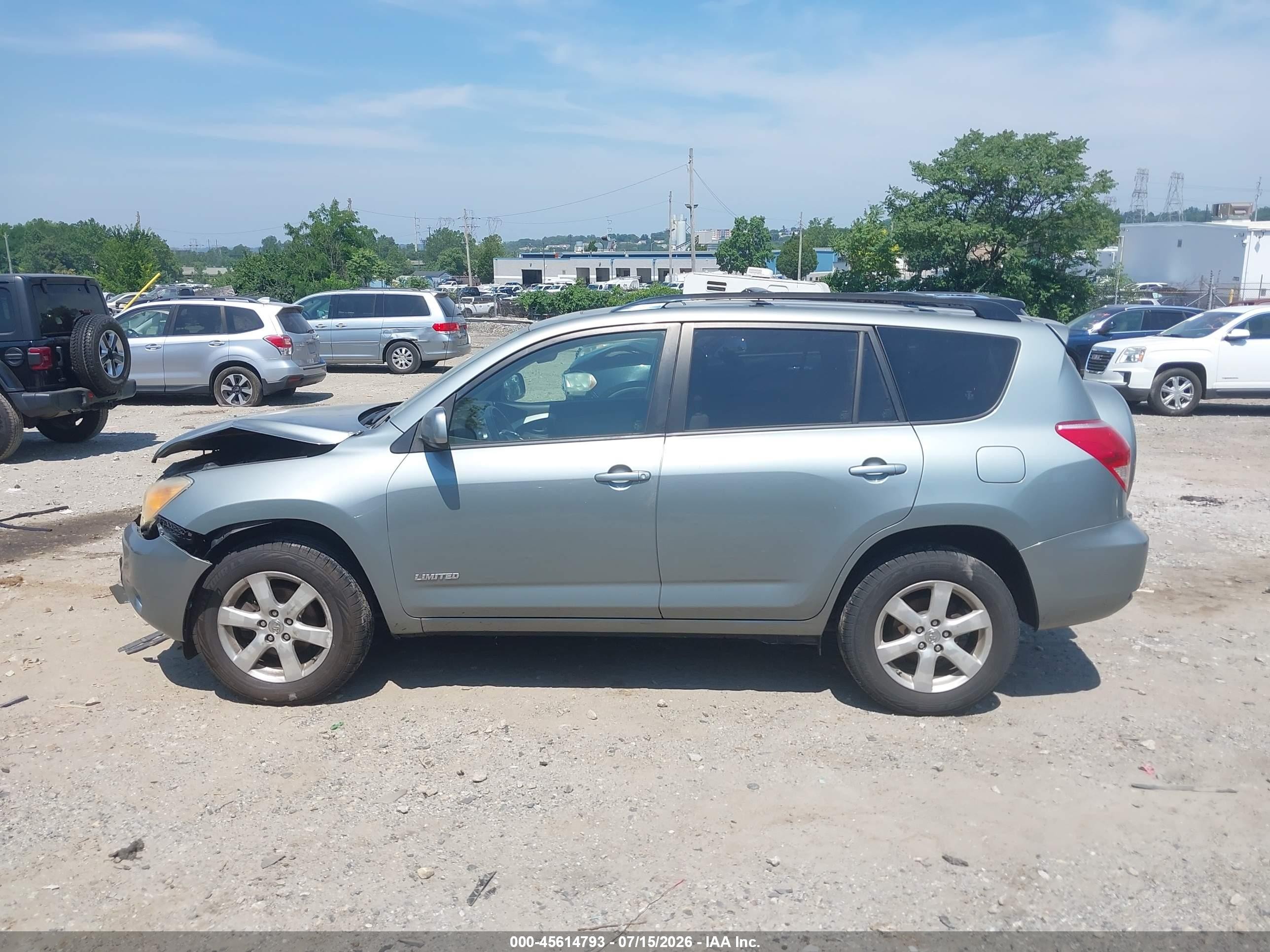 2007 Toyota Rav4 Limited Light Blue vin: JTMBK31V575039355