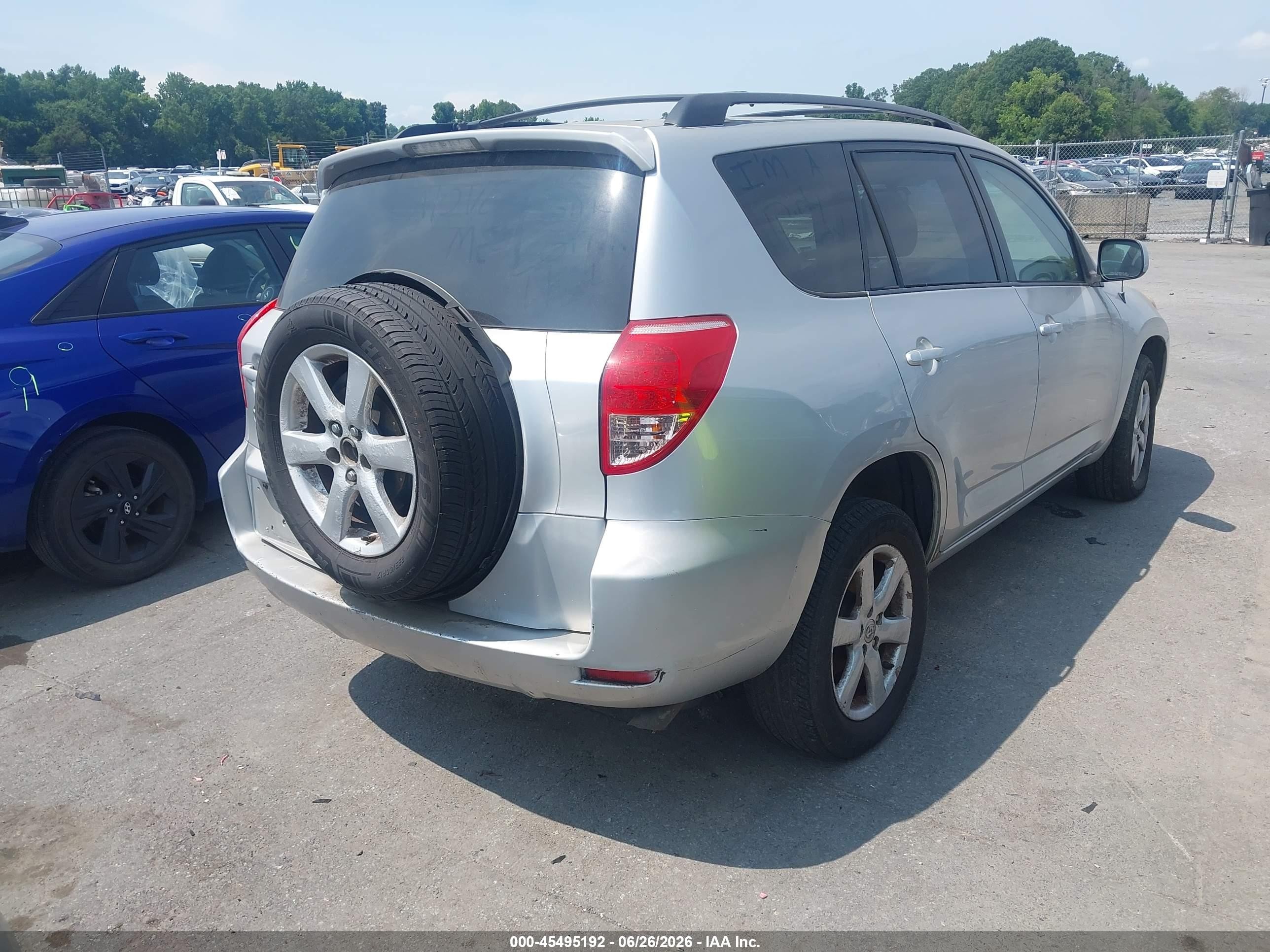 2007 Toyota Rav4 Limited Silver vin: JTMBK31V576025255