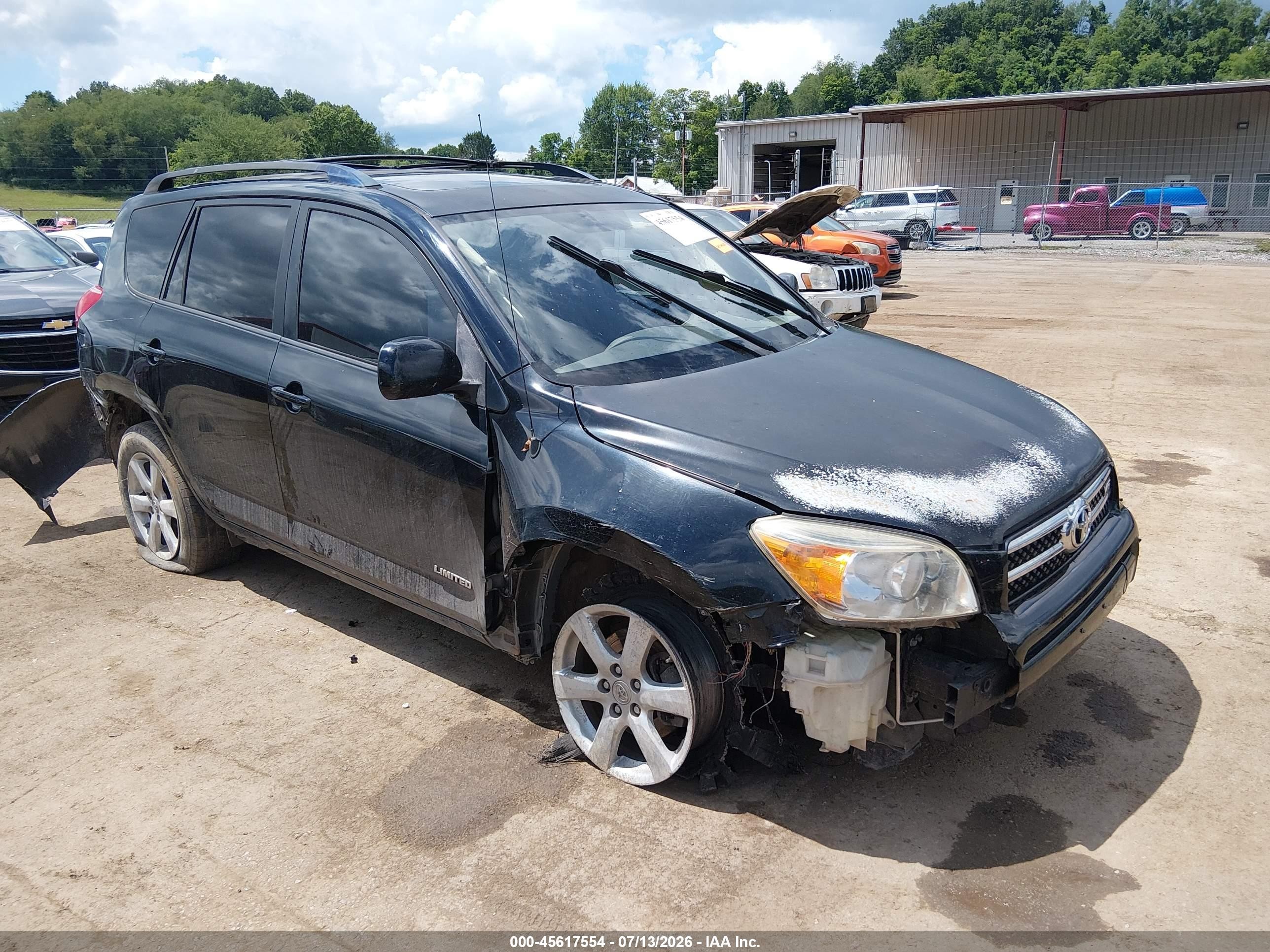 2007 Toyota Rav4 Limited Black vin: JTMBK31V576026230