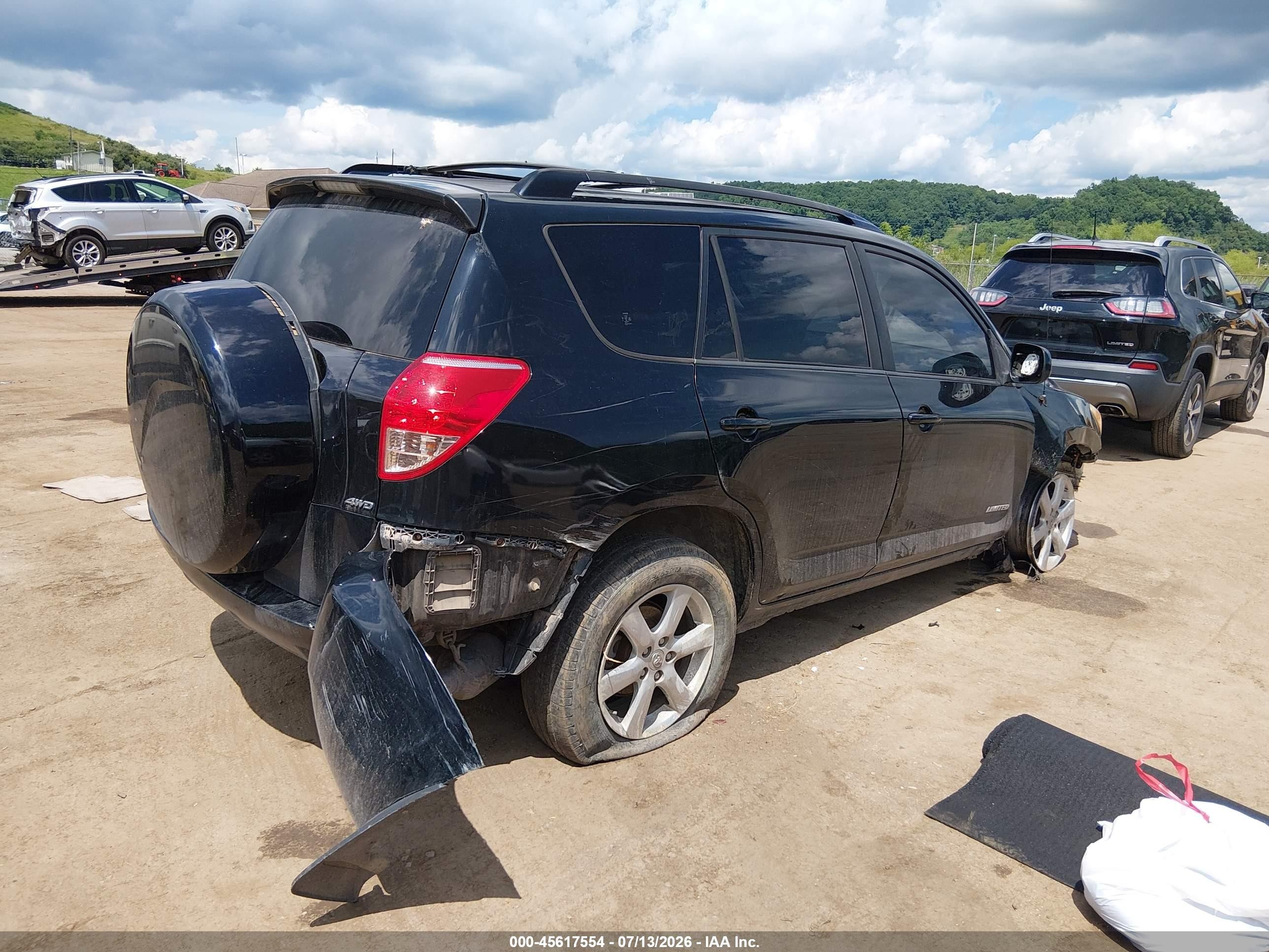 2007 Toyota Rav4 Limited Black vin: JTMBK31V576026230