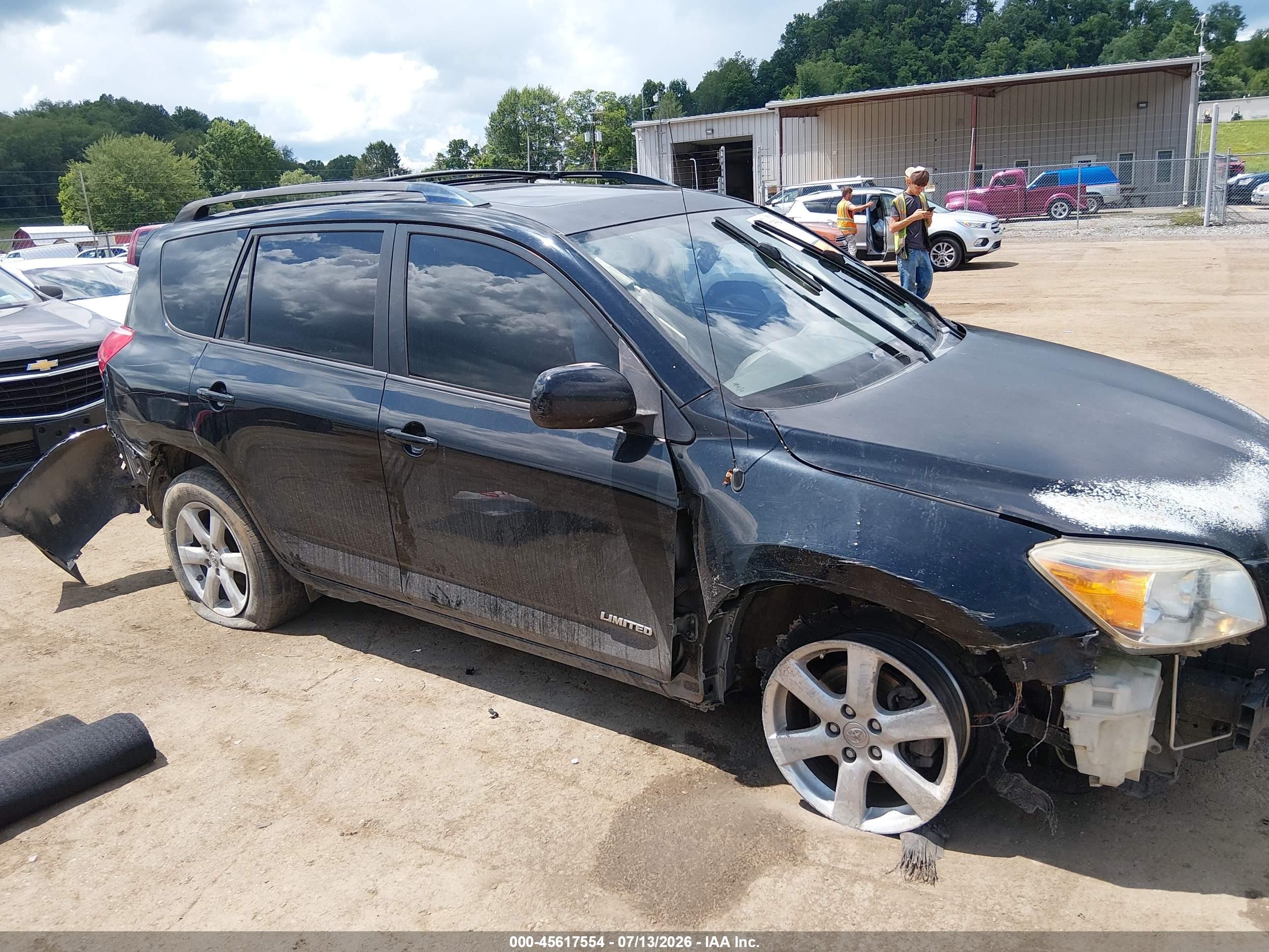 2007 Toyota Rav4 Limited Black vin: JTMBK31V576026230