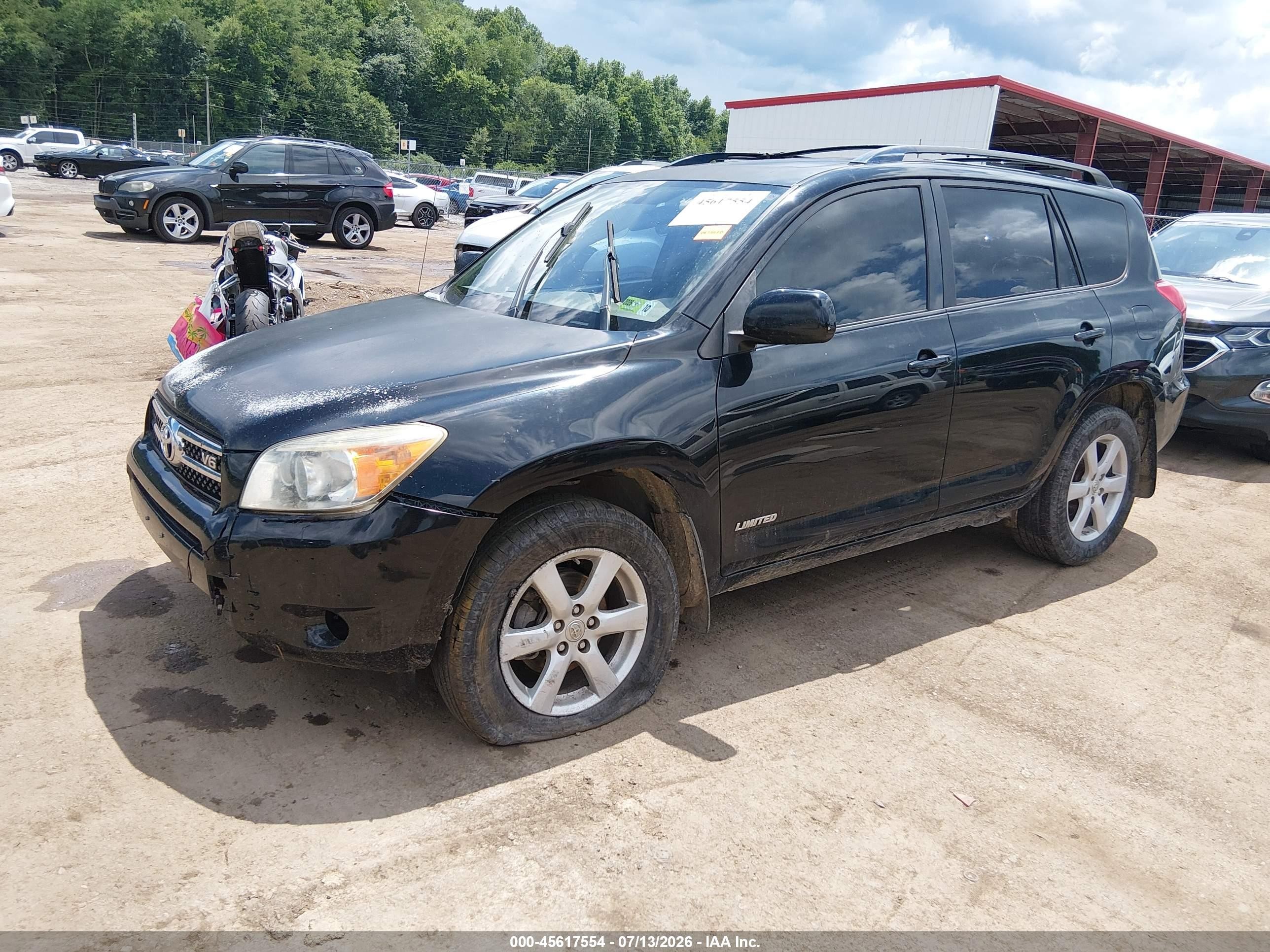 2007 Toyota Rav4 Limited Black vin: JTMBK31V576026230