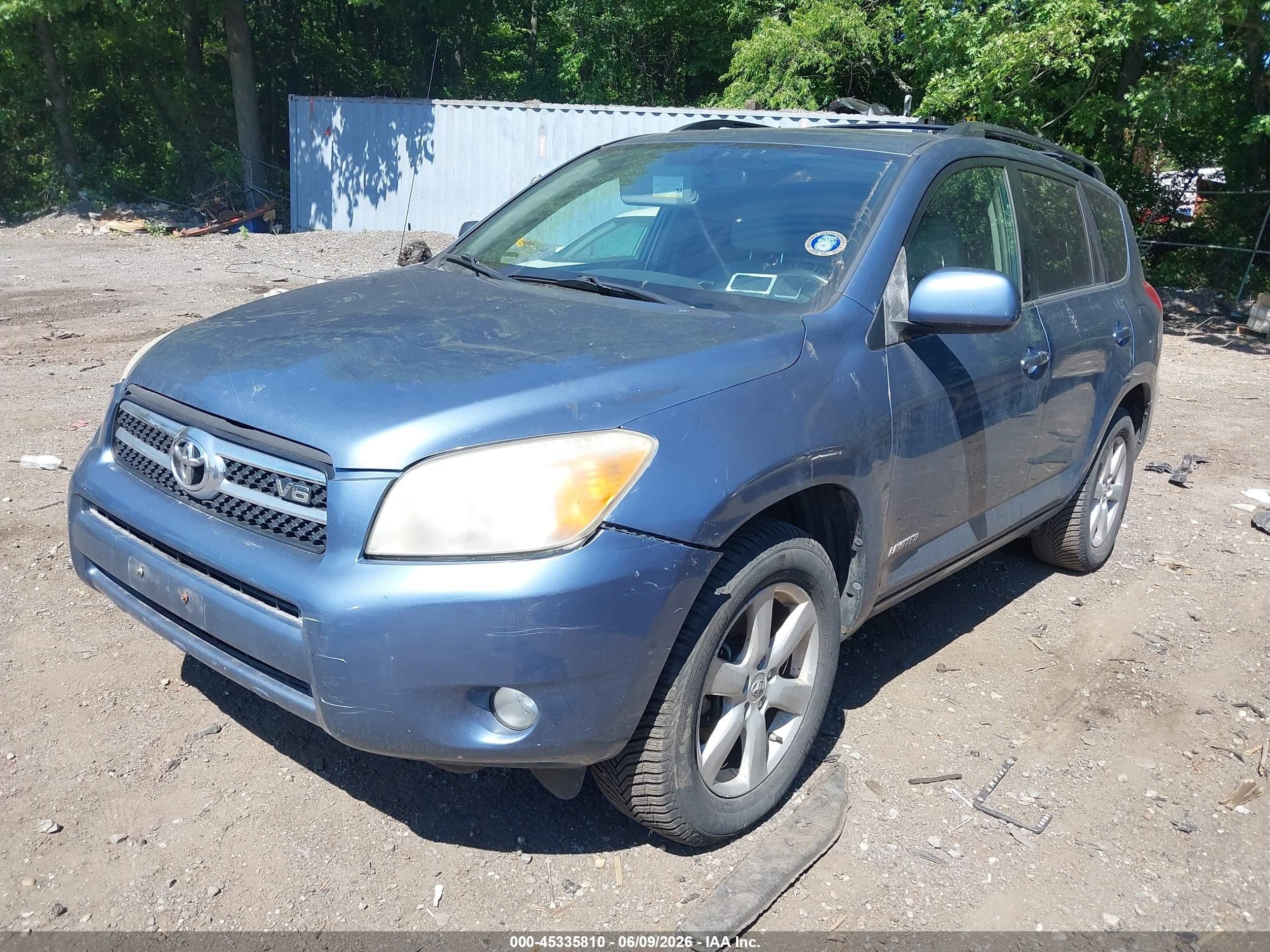 2008 Toyota Rav4 Limited V6 Blue vin: JTMBK31V586028884