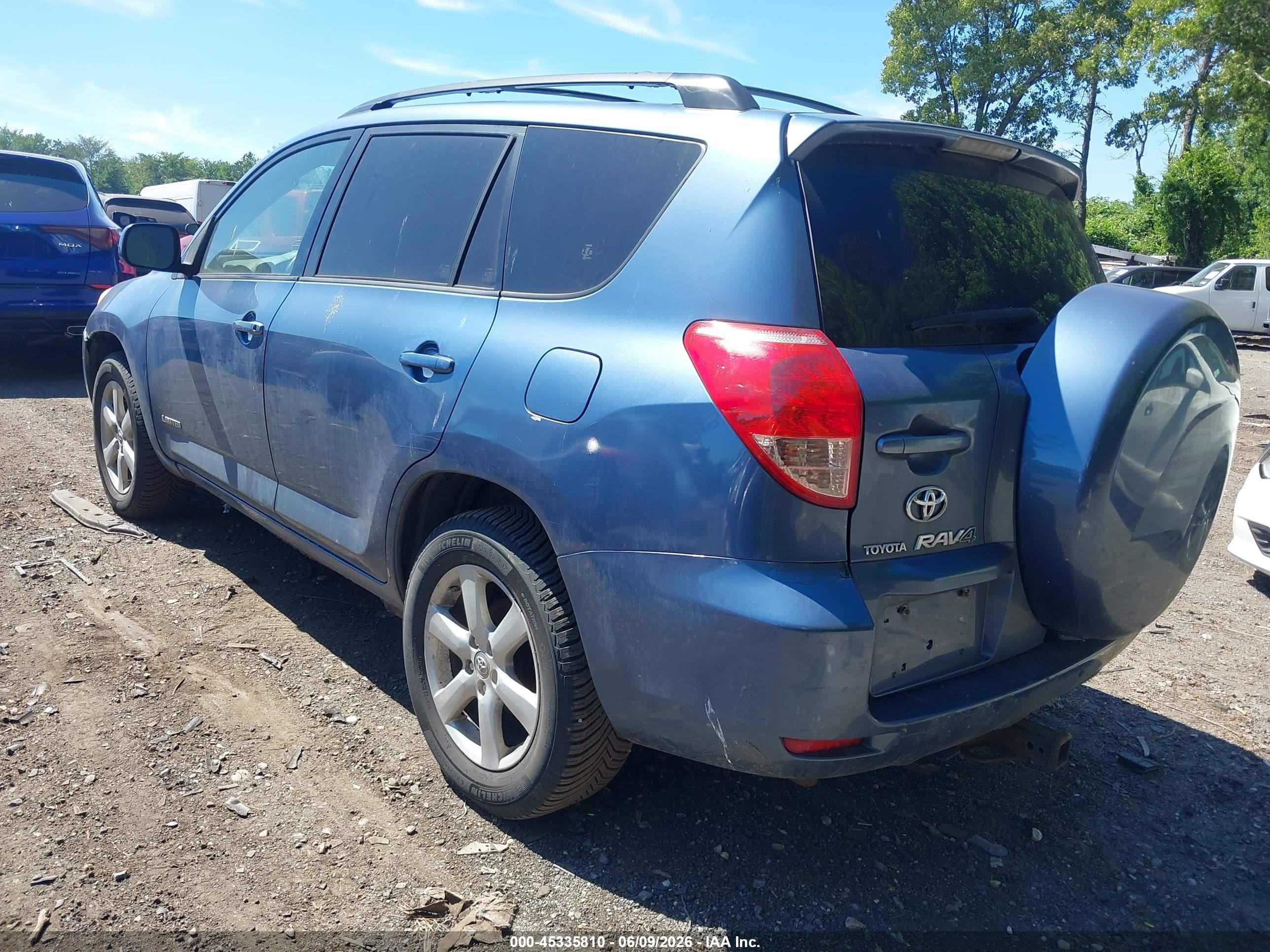 2008 Toyota Rav4 Limited V6 Blue vin: JTMBK31V586028884