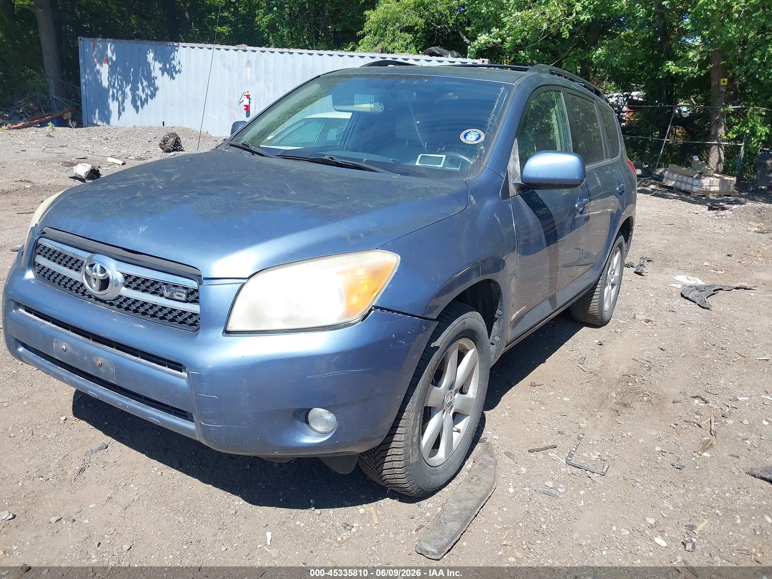 2008 Toyota Rav4 Limited V6 Blue vin: JTMBK31V586028884