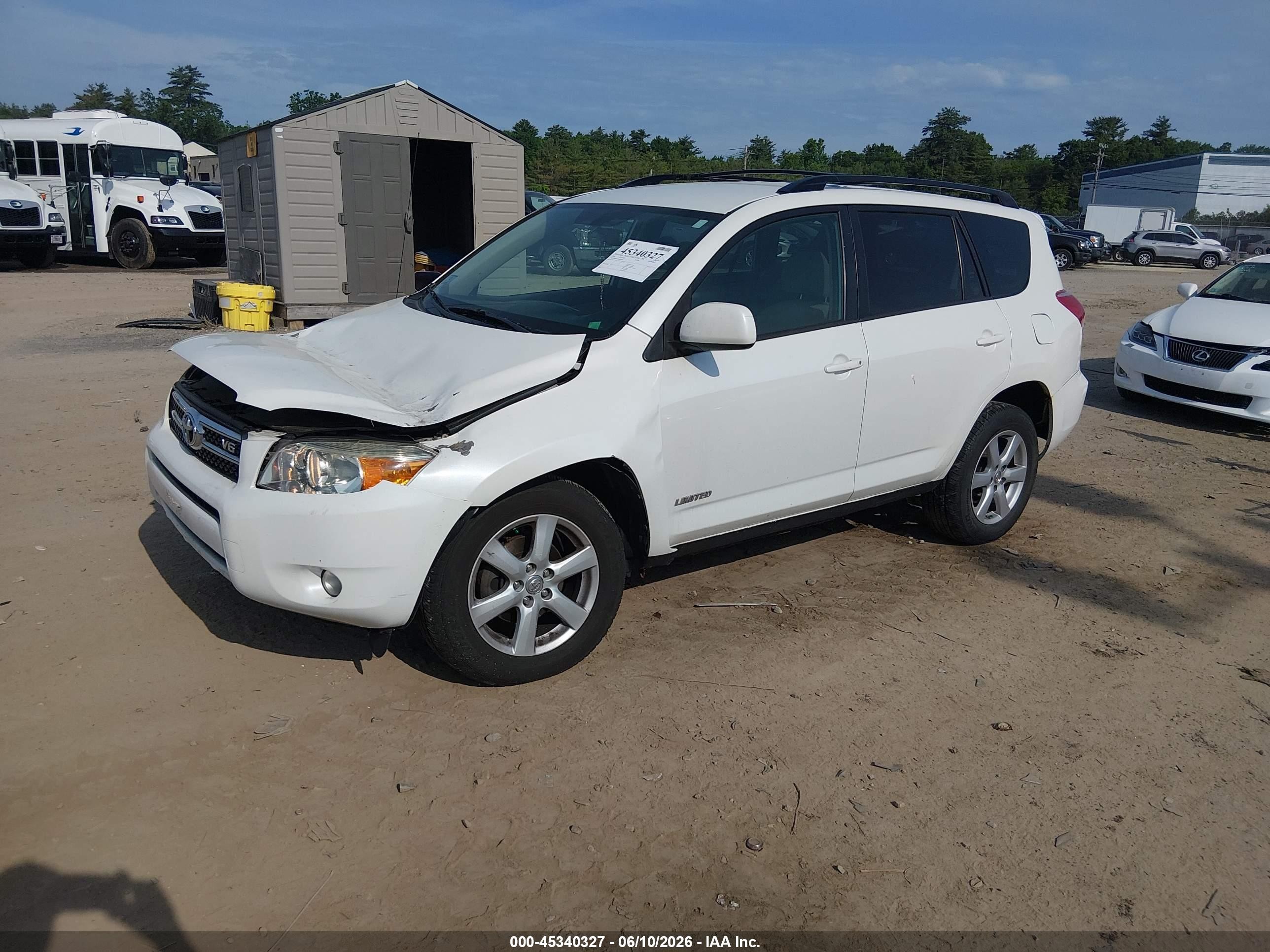 2006 Toyota Rav4 Limited V6 White vin: JTMBK31V665004869