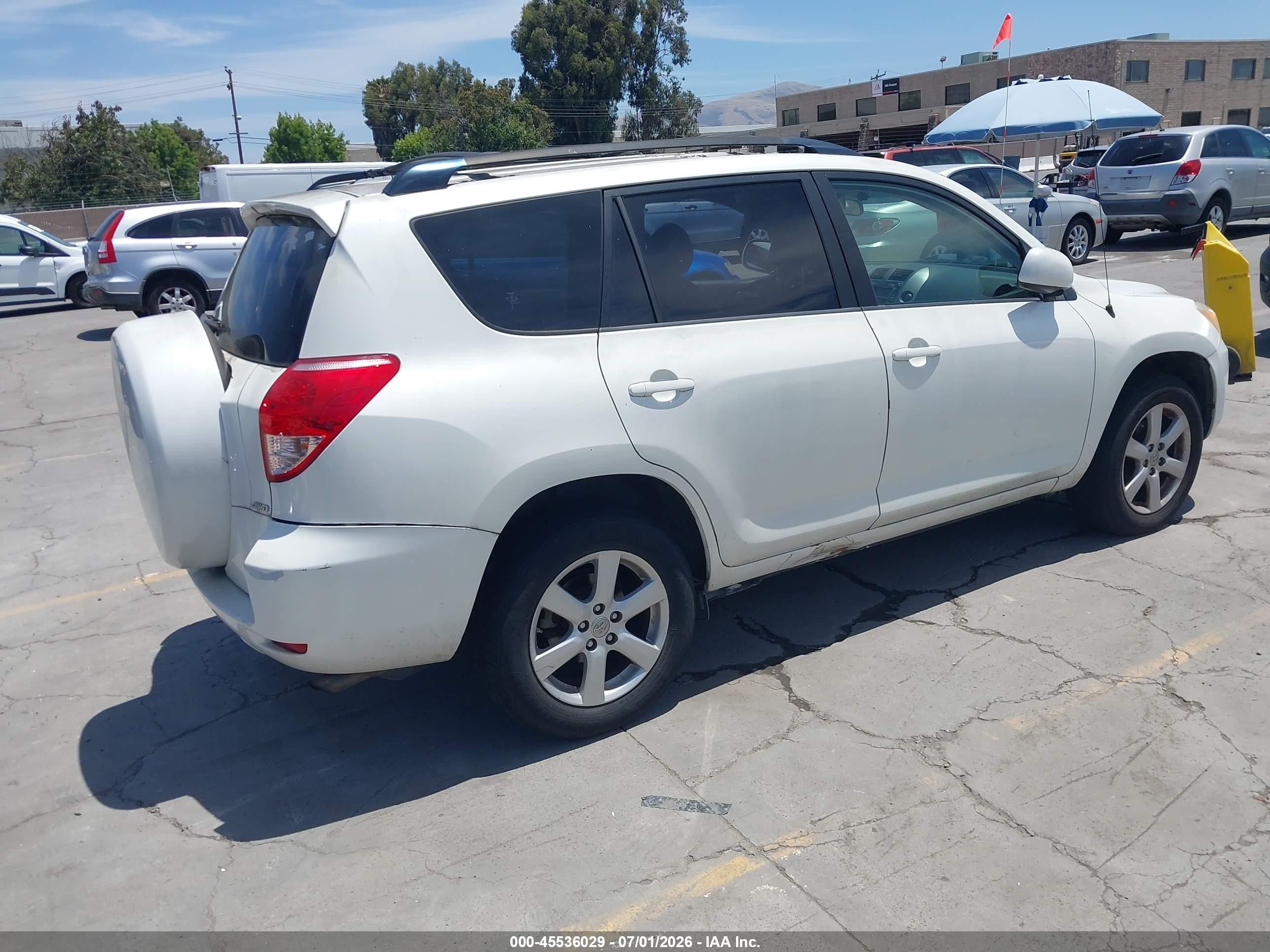 2007 Toyota Rav4 Limited White vin: JTMBK31V675033354