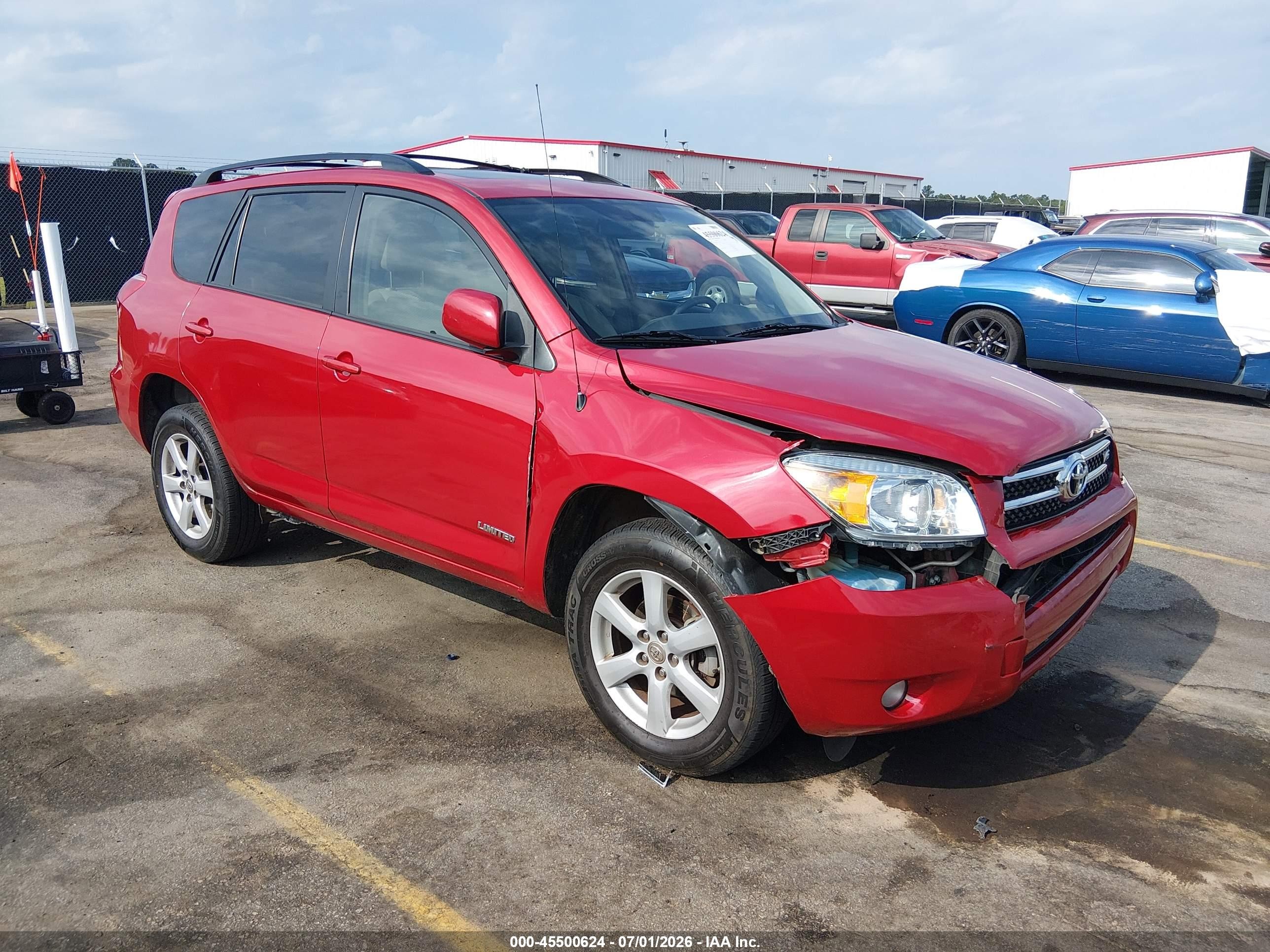 2007 Toyota Rav4 Limited Red vin: JTMBK31V676025426