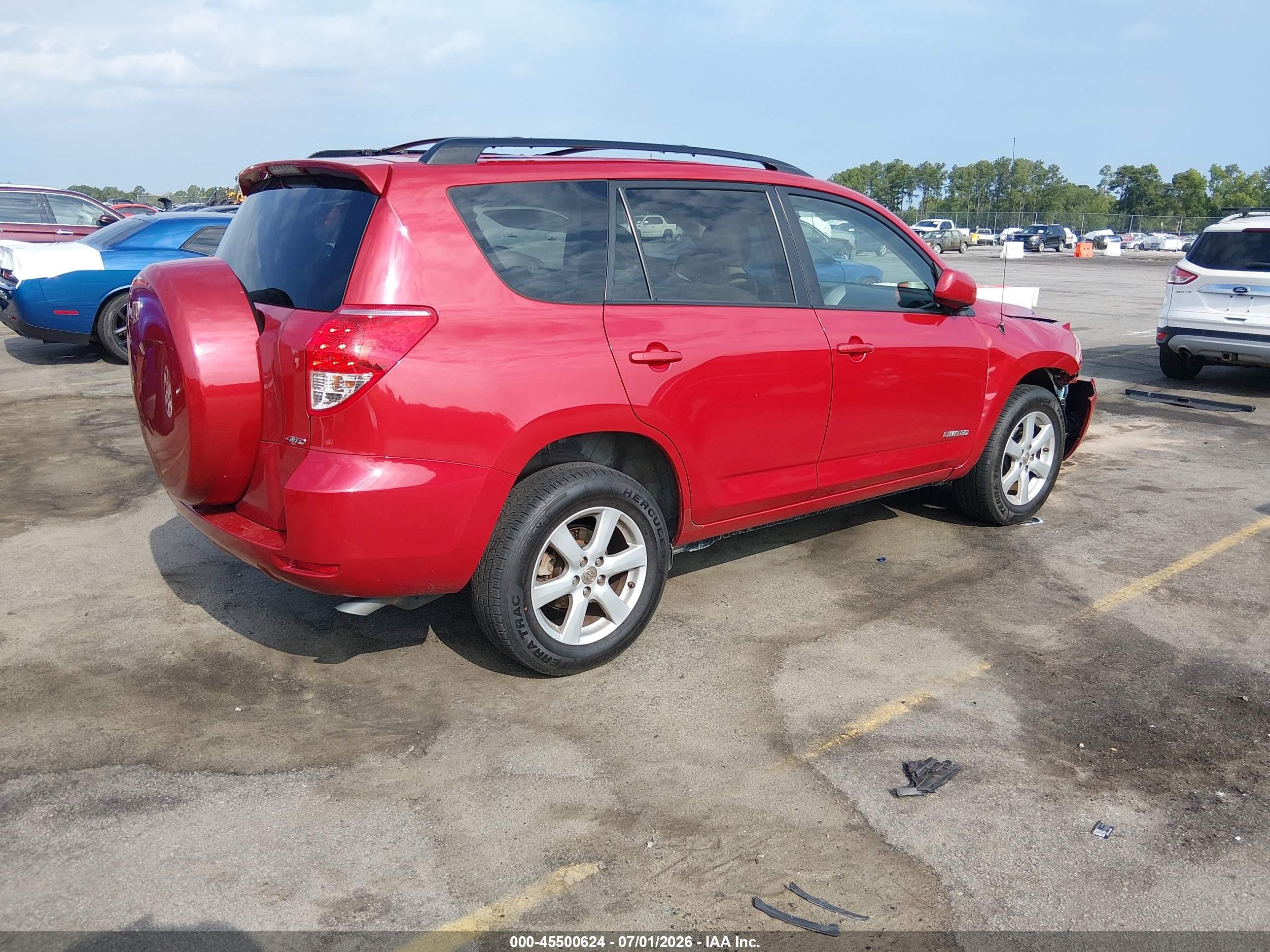 2007 Toyota Rav4 Limited Red vin: JTMBK31V676025426
