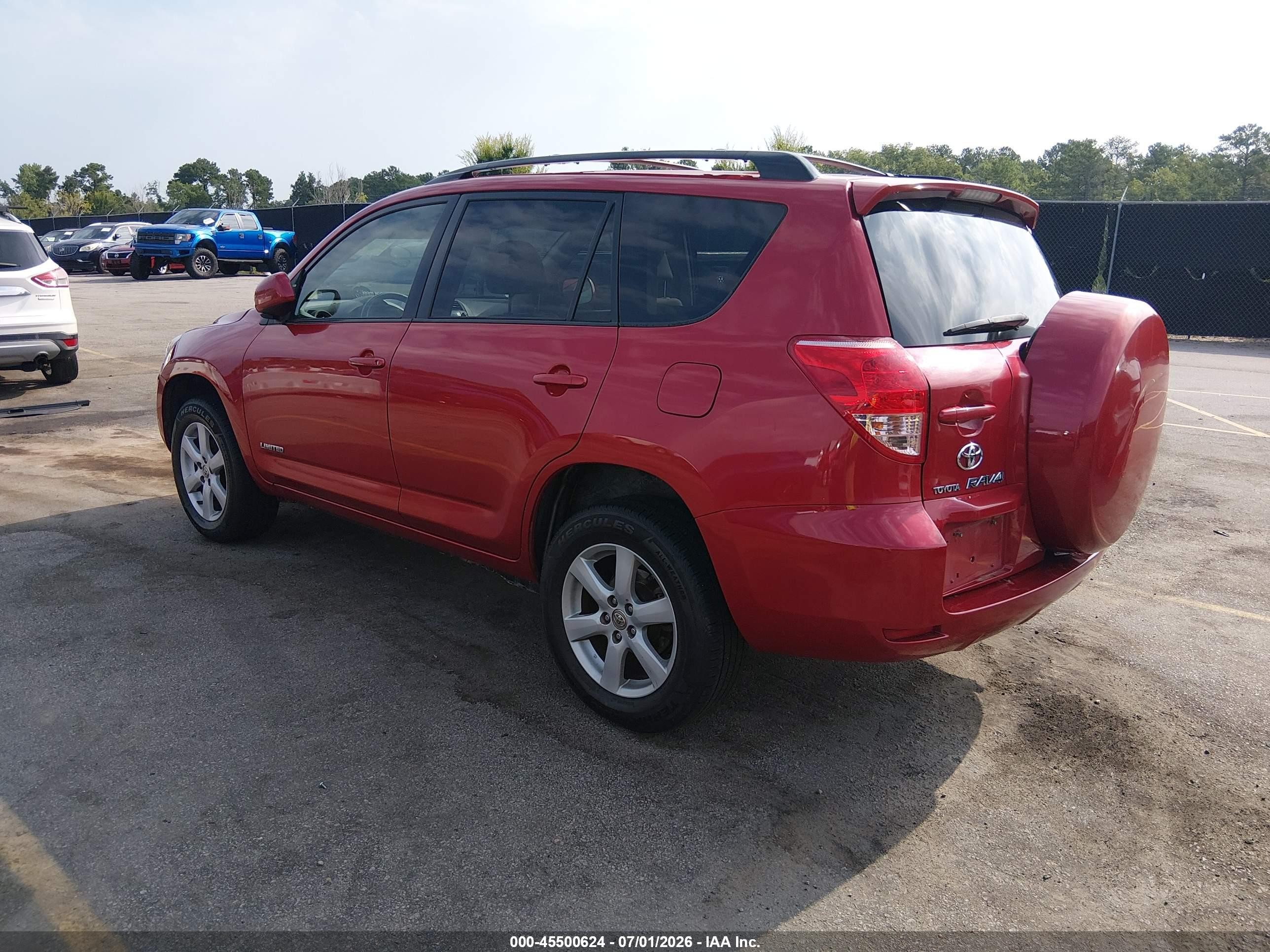 2007 Toyota Rav4 Limited Red vin: JTMBK31V676025426