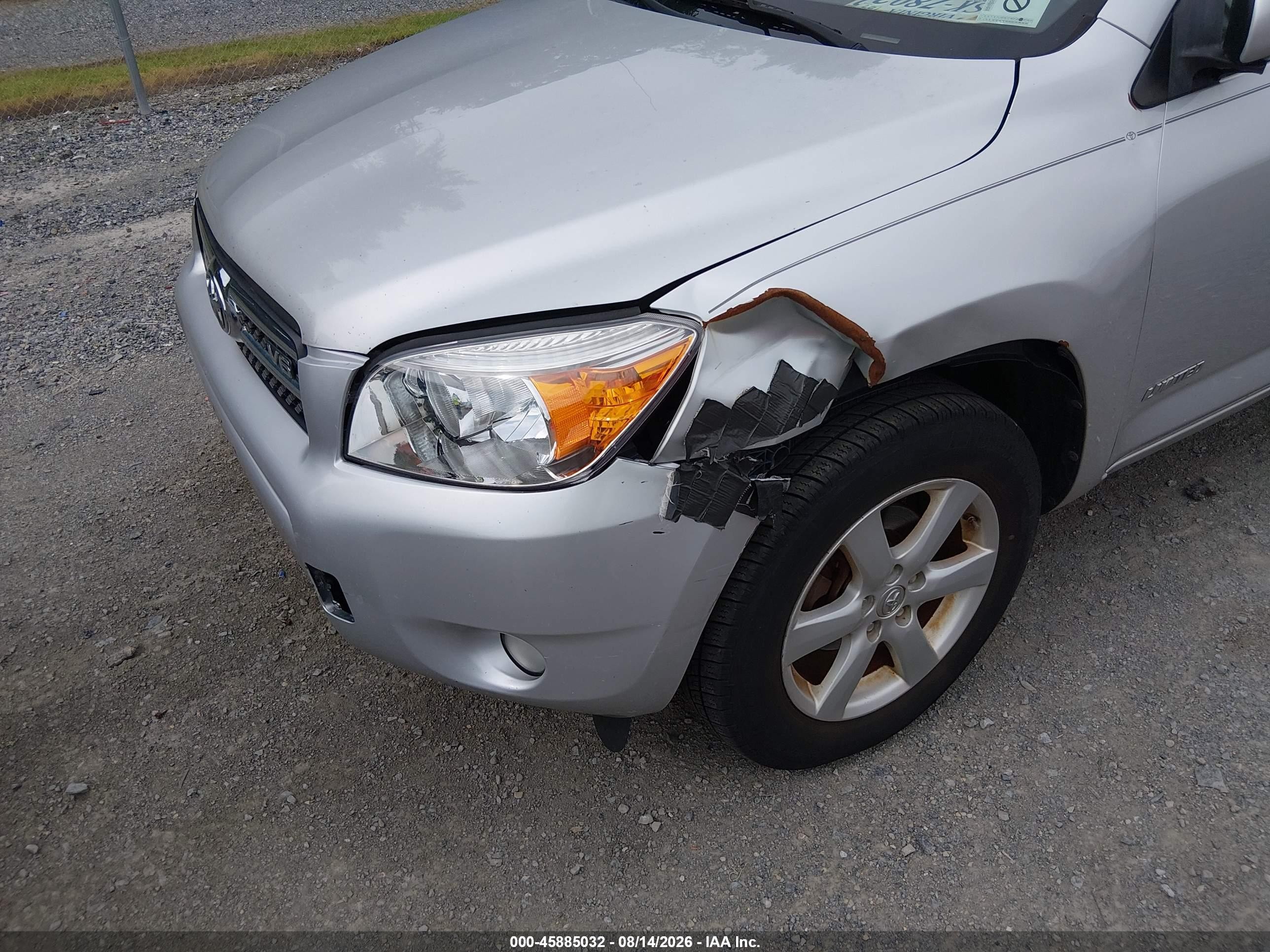 2008 Toyota Rav4 Ltd Silver vin: JTMBK31V685049927