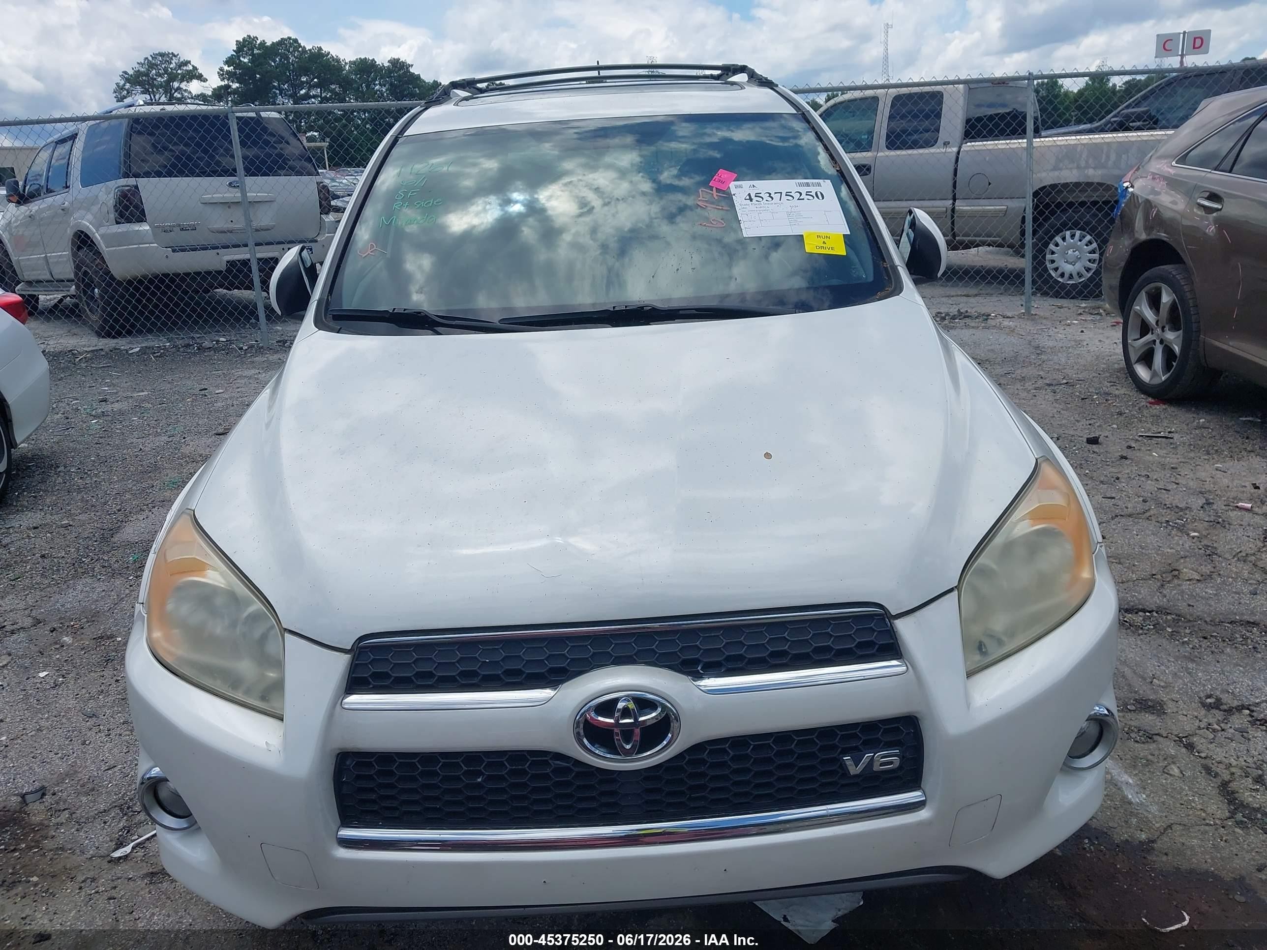2009 Toyota Rav4 Limited V6 White vin: JTMBK31V695081925