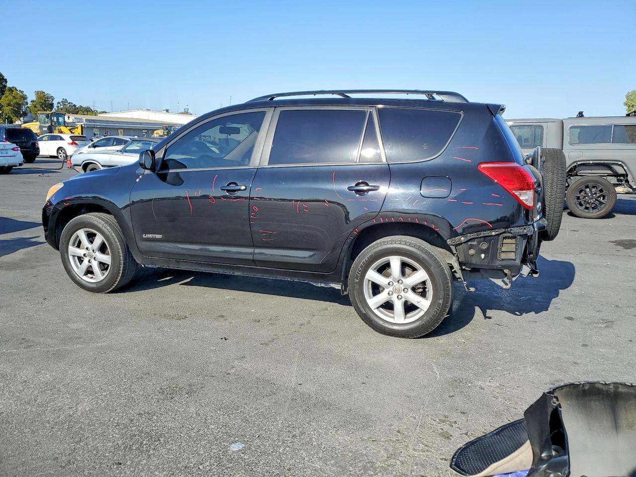 2007 Toyota Rav4 Limited Black vin: JTMBK31V775036442