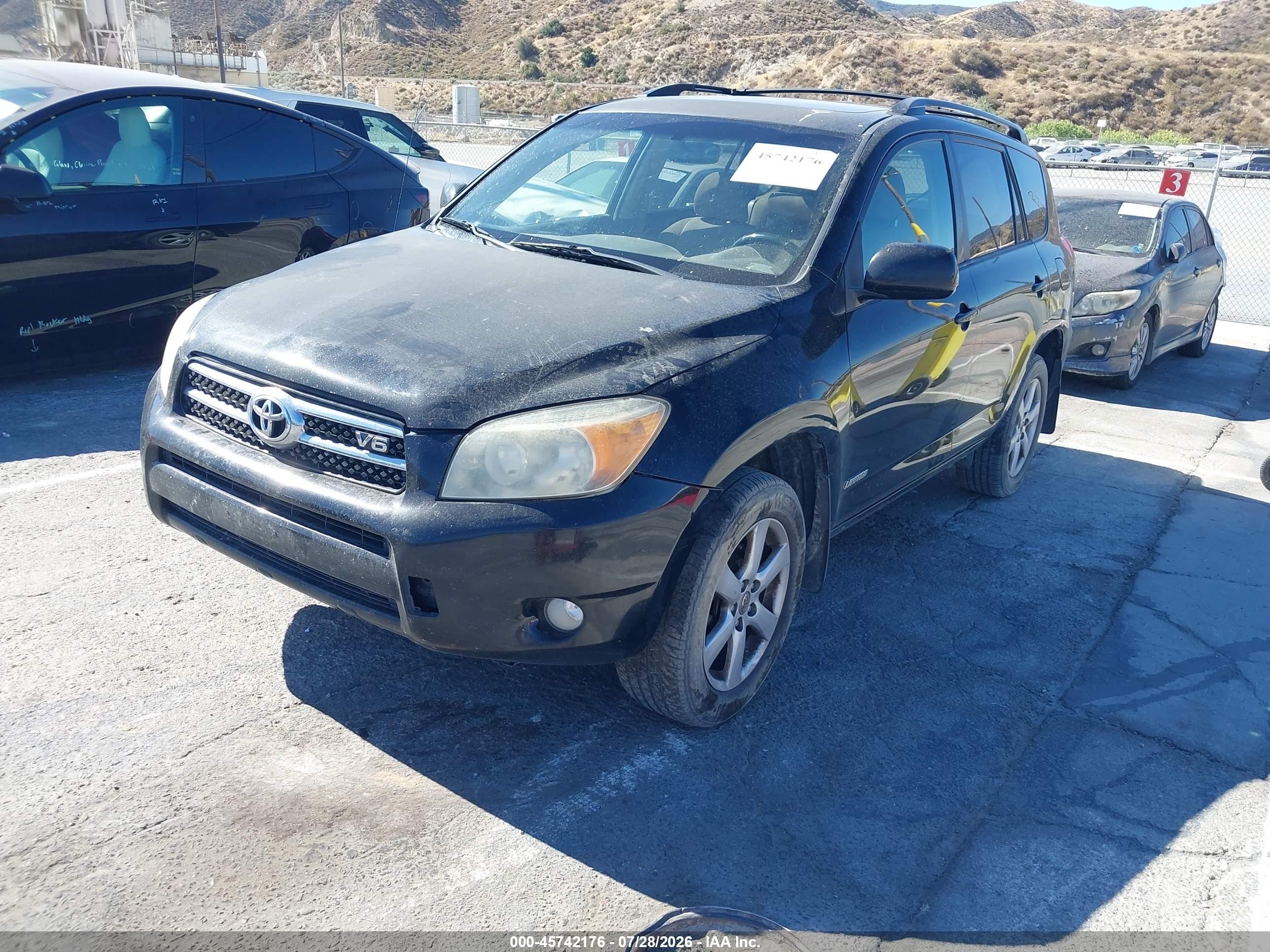 2007 Toyota Rav4 Limited Black vin: JTMBK31V776021725