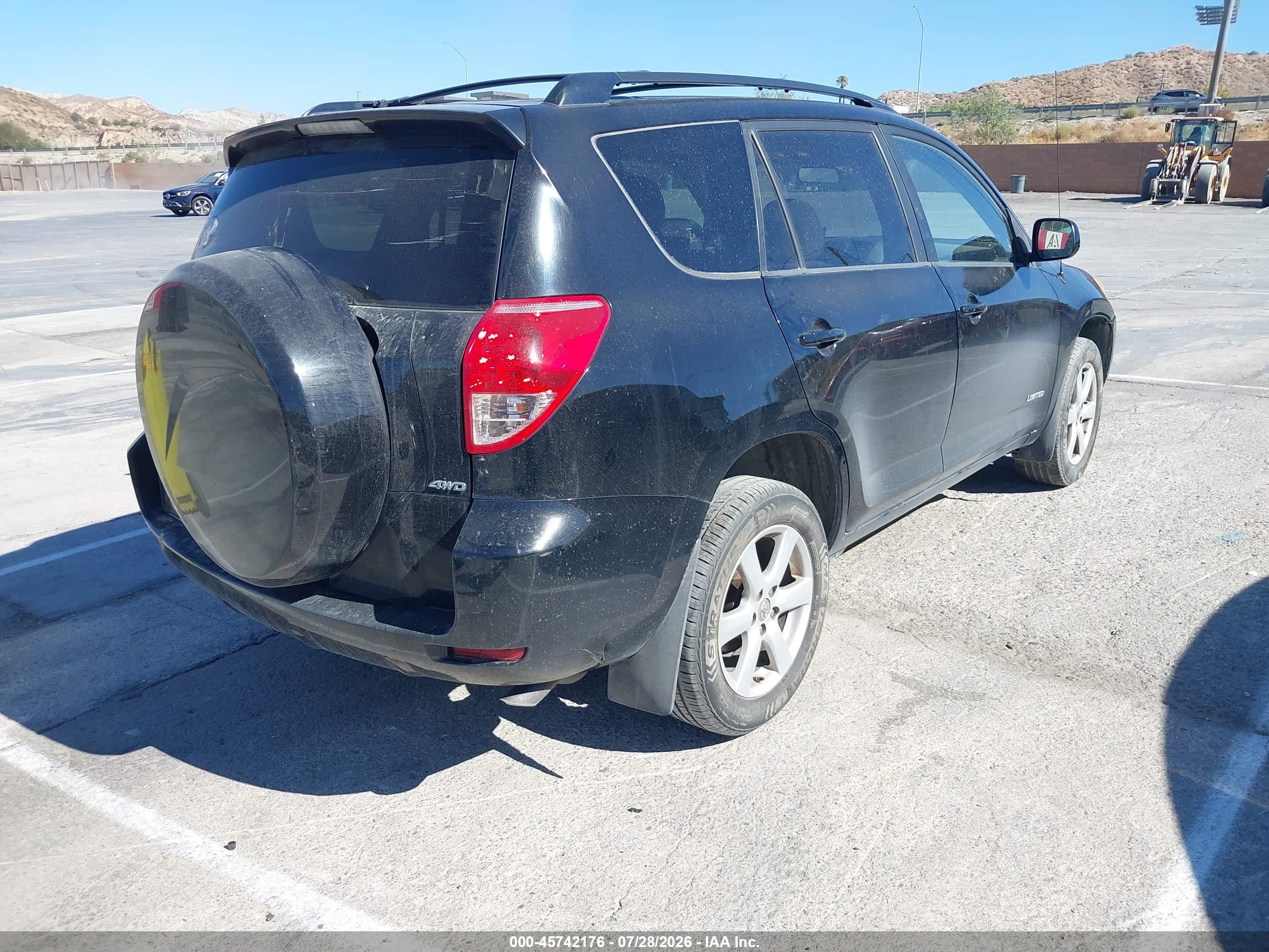 2007 Toyota Rav4 Limited Black vin: JTMBK31V776021725