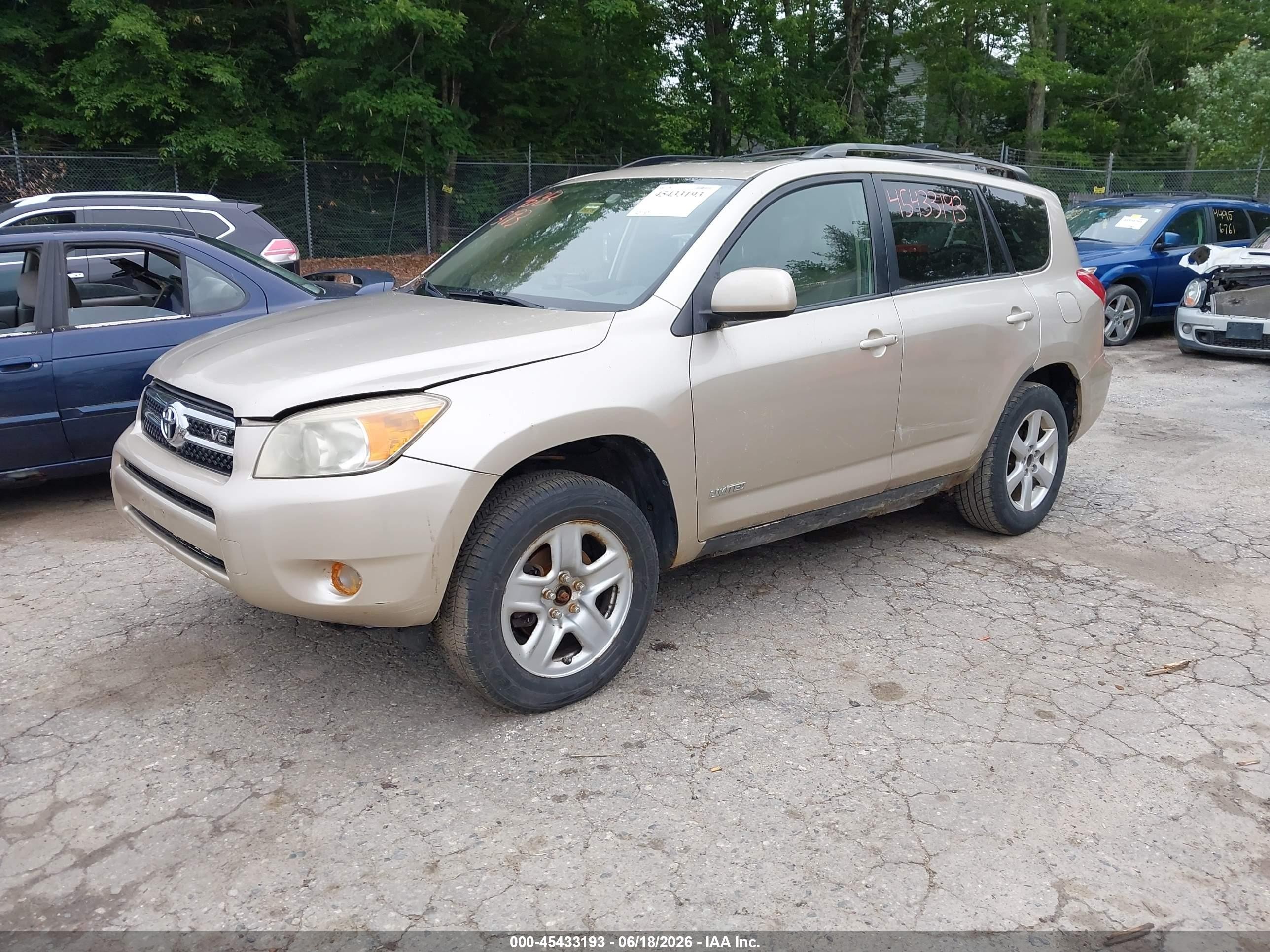 2008 Toyota Rav4 Limited V6 Gold vin: JTMBK31V786043337