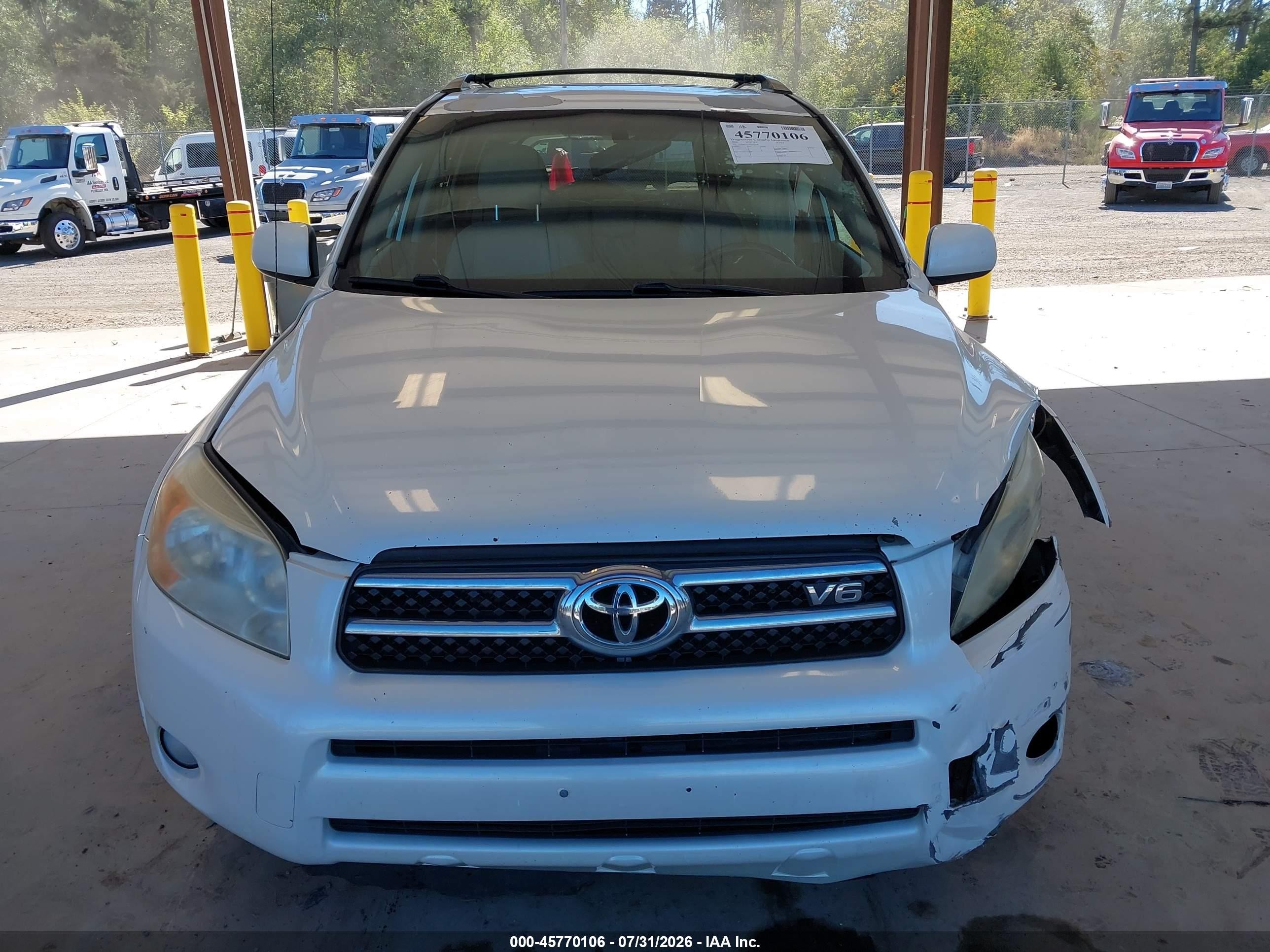 2006 Toyota Rav4 Limited V6 White vin: JTMBK31V865010348