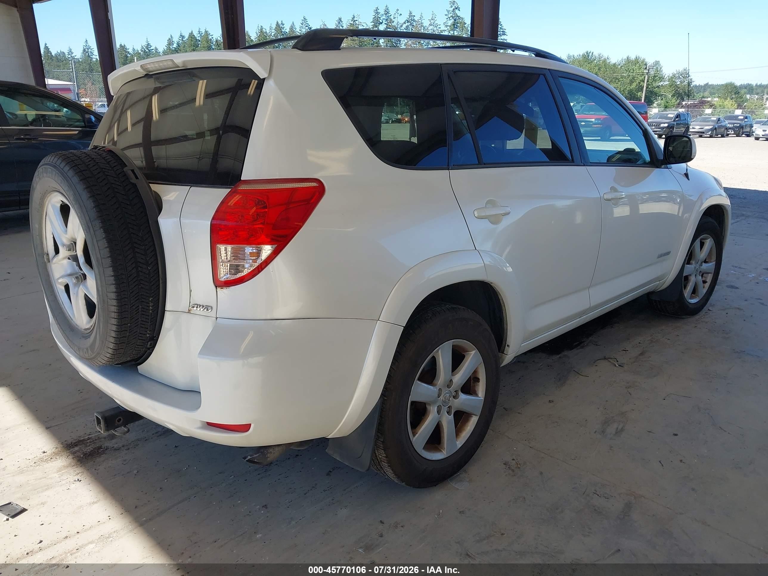 2006 Toyota Rav4 Limited V6 White vin: JTMBK31V865010348