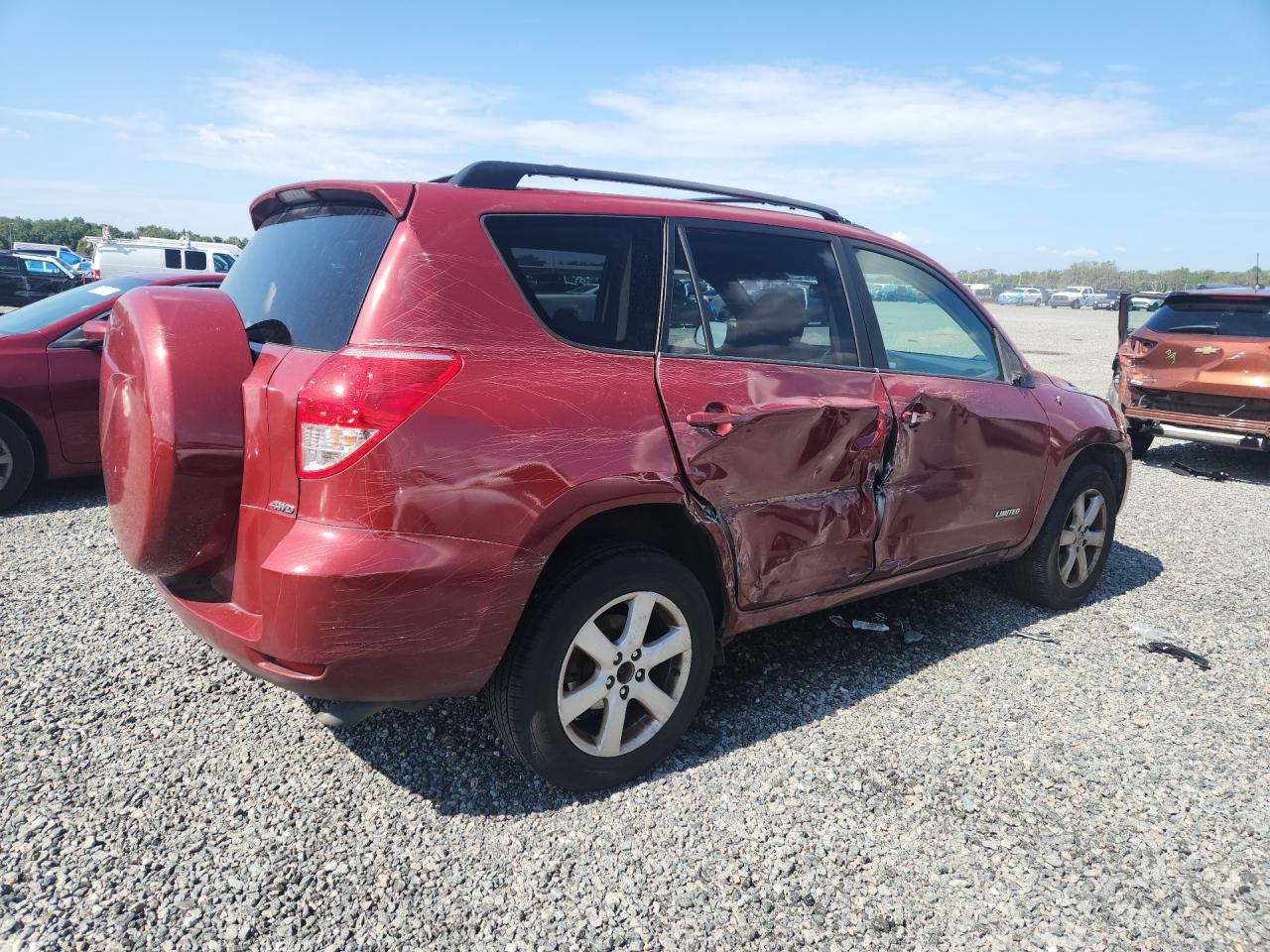 2007 Toyota Rav4 Limited Burgundy vin: JTMBK31V875021416