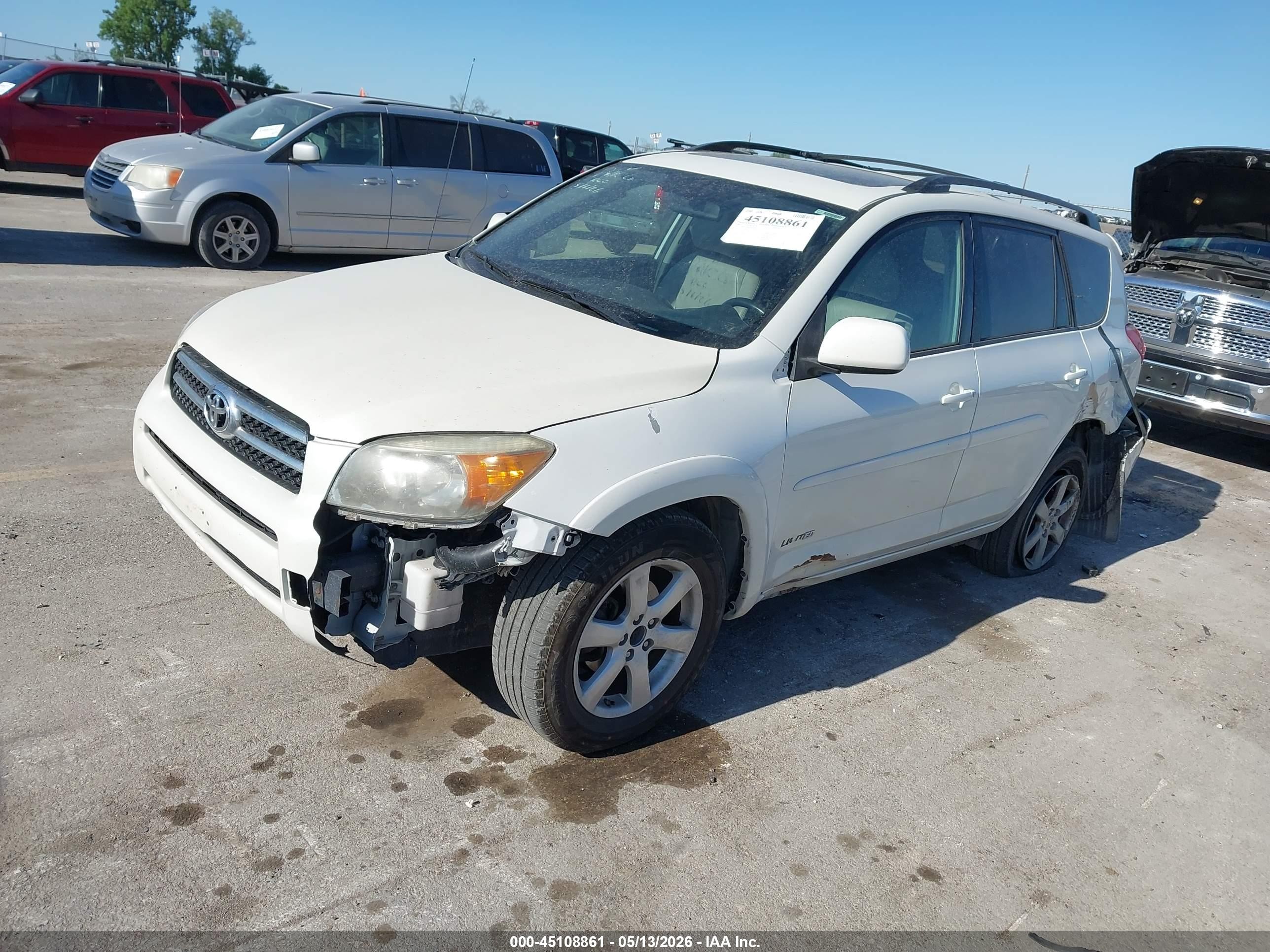 2007 Toyota Rav4 Limited V6 White vin: JTMBK31V875037406