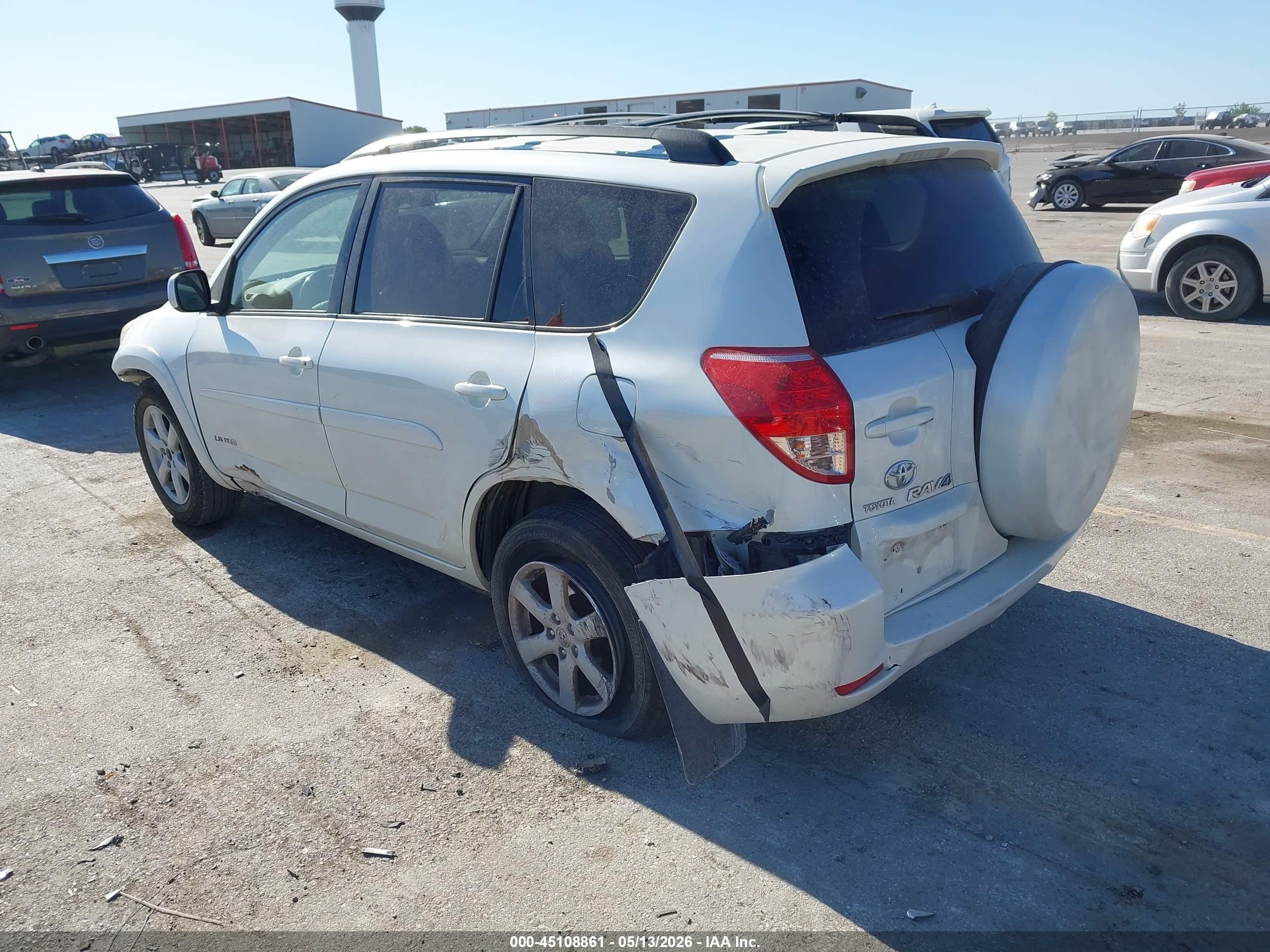 2007 Toyota Rav4 Limited V6 White vin: JTMBK31V875037406