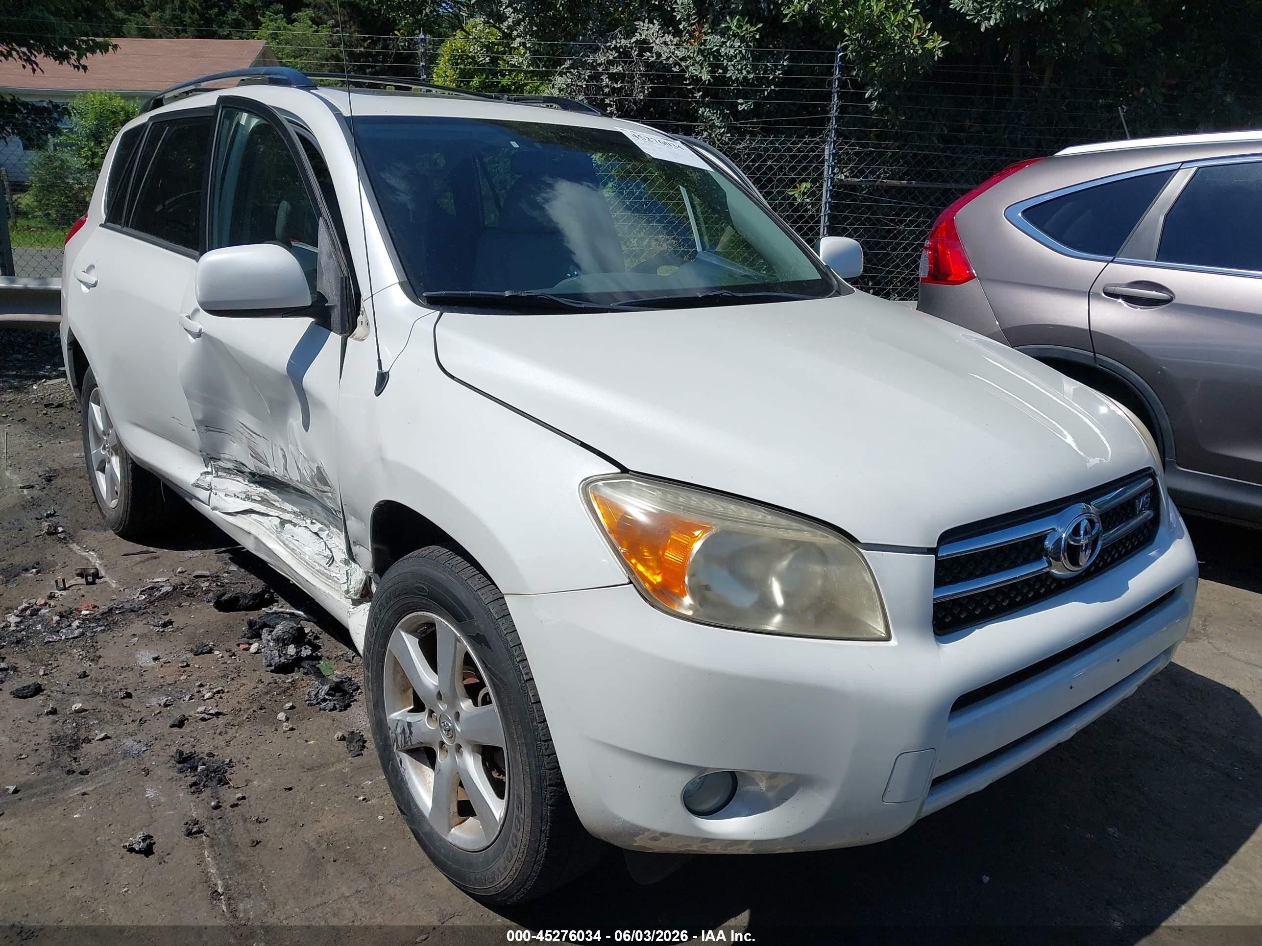 2008 Toyota Rav4 Limited V6 White vin: JTMBK31V885066714