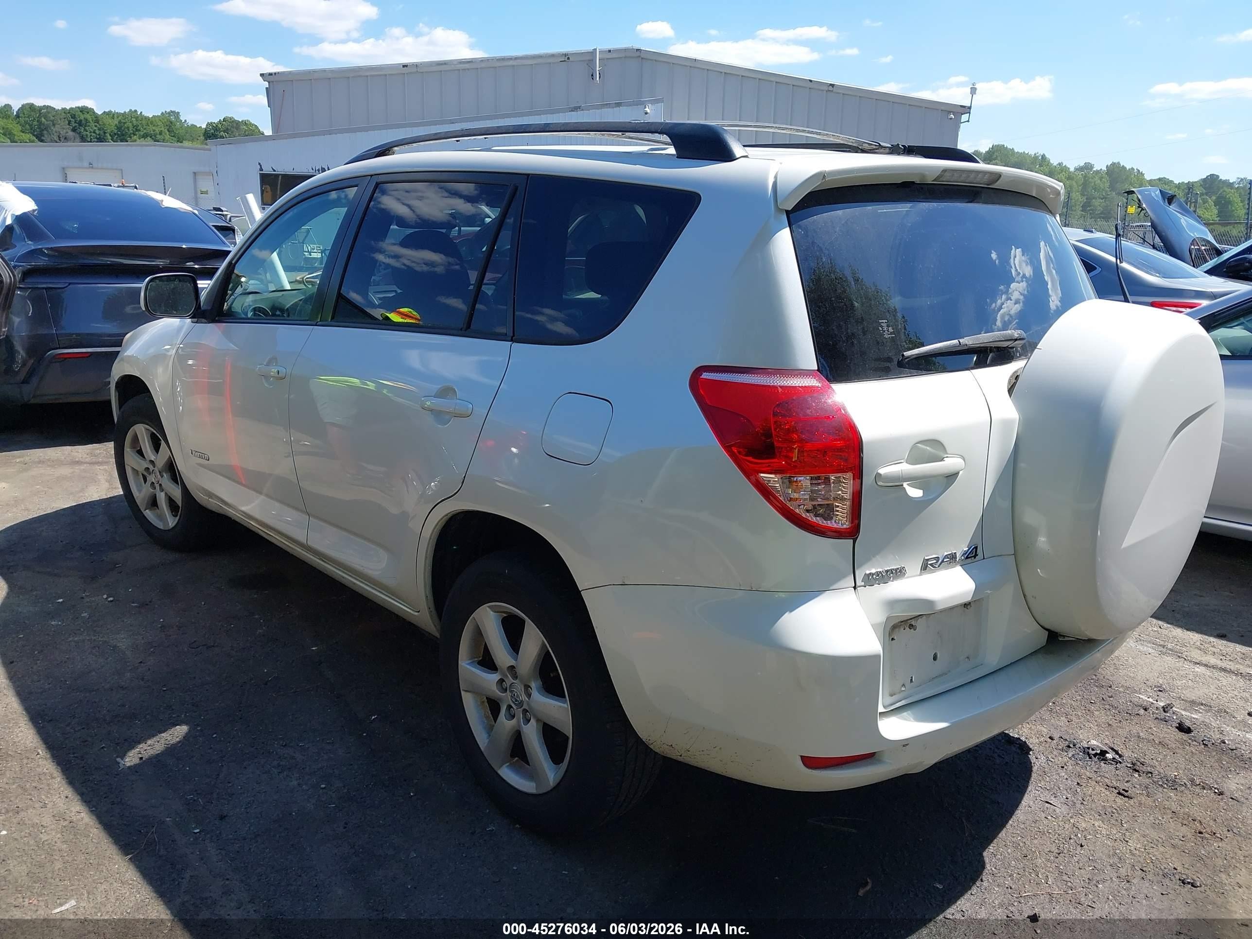 2008 Toyota Rav4 Limited V6 White vin: JTMBK31V885066714