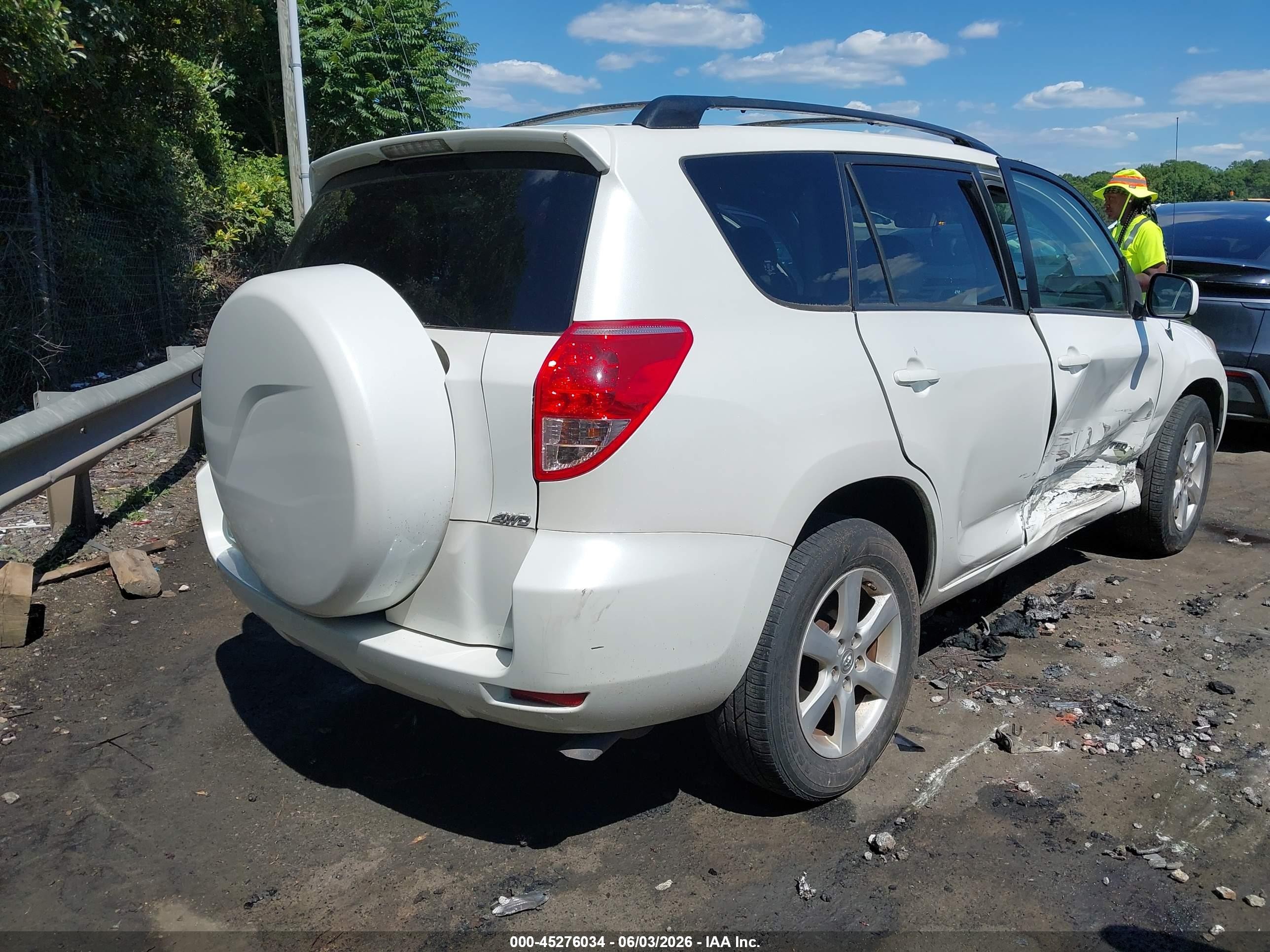 2008 Toyota Rav4 Limited V6 White vin: JTMBK31V885066714