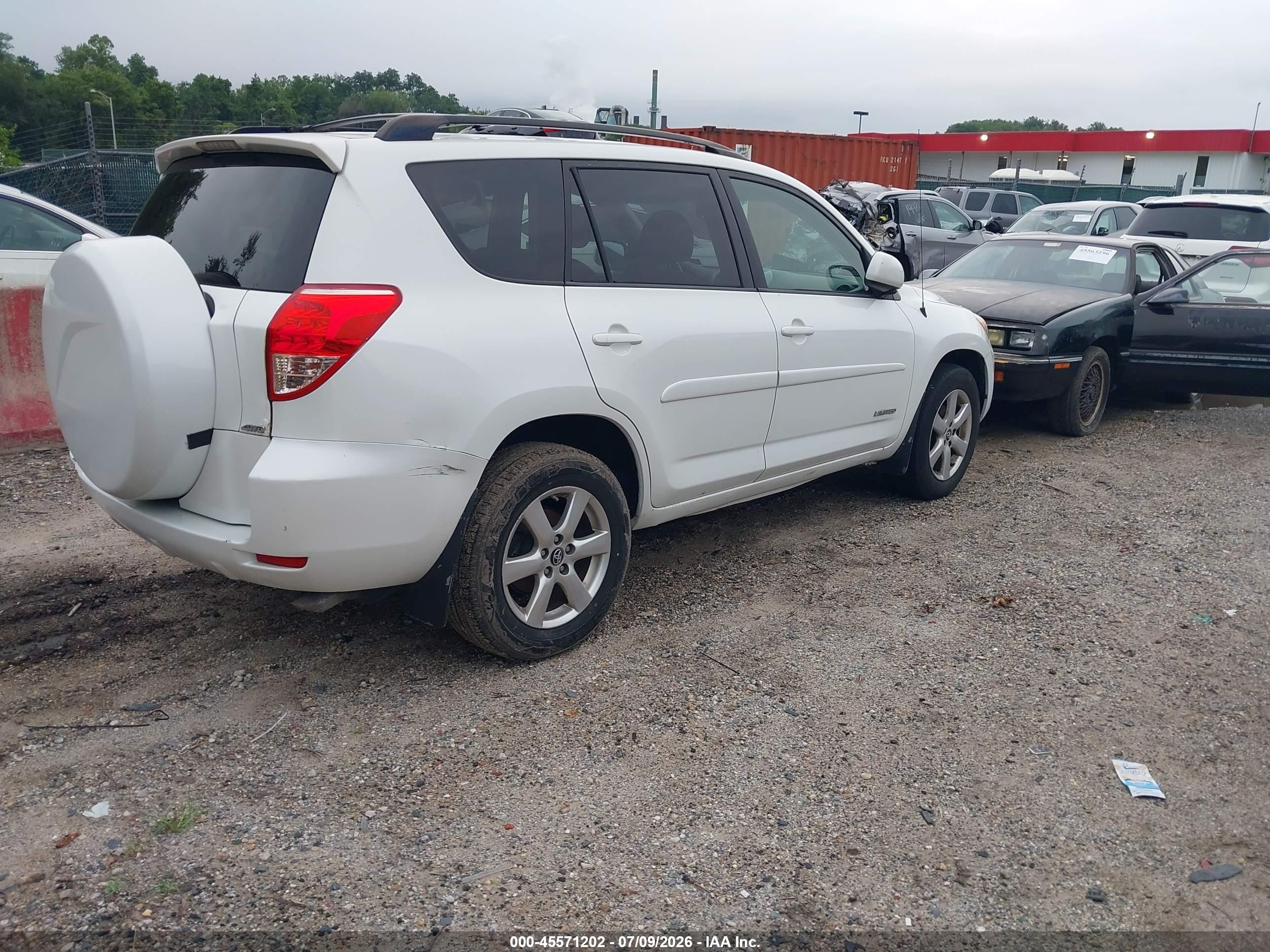 2008 Toyota Rav4 Limited V6 White vin: JTMBK31V885068933