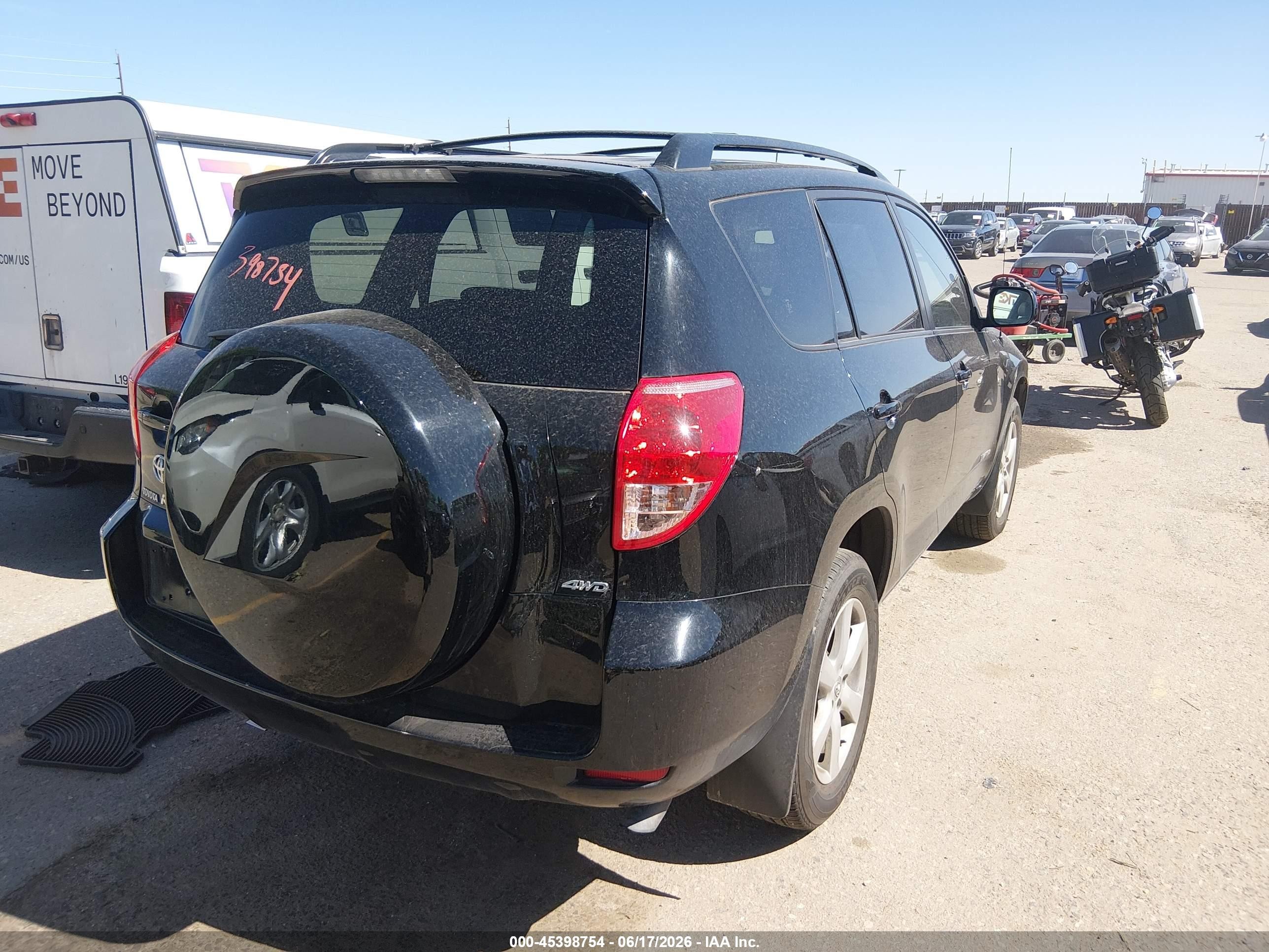 2008 Toyota Rav4 Limited V6 Black vin: JTMBK31V886031262