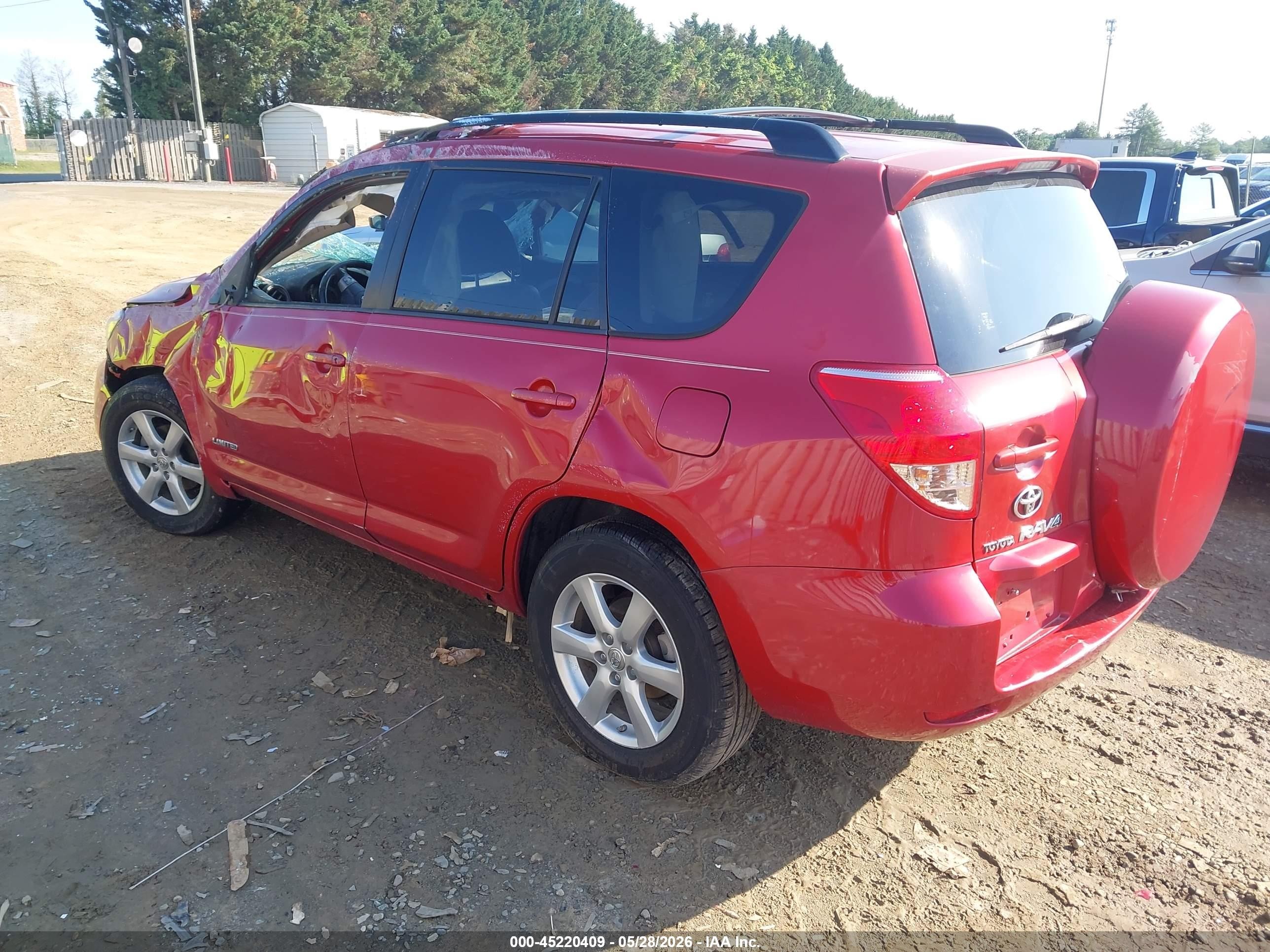 2008 Toyota Rav4 Limited V6 Burgundy vin: JTMBK31V886037417