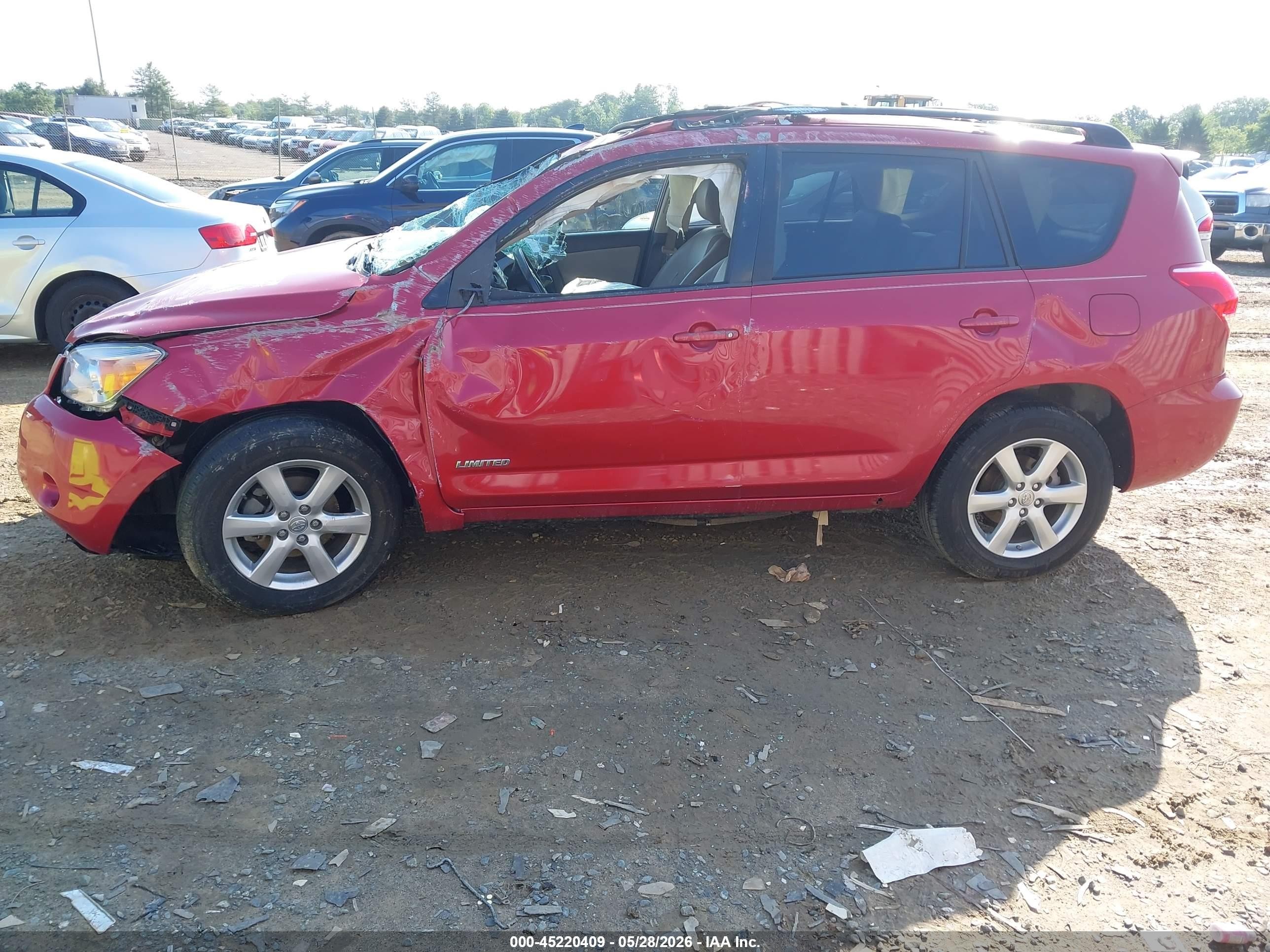 2008 Toyota Rav4 Limited V6 Burgundy vin: JTMBK31V886037417