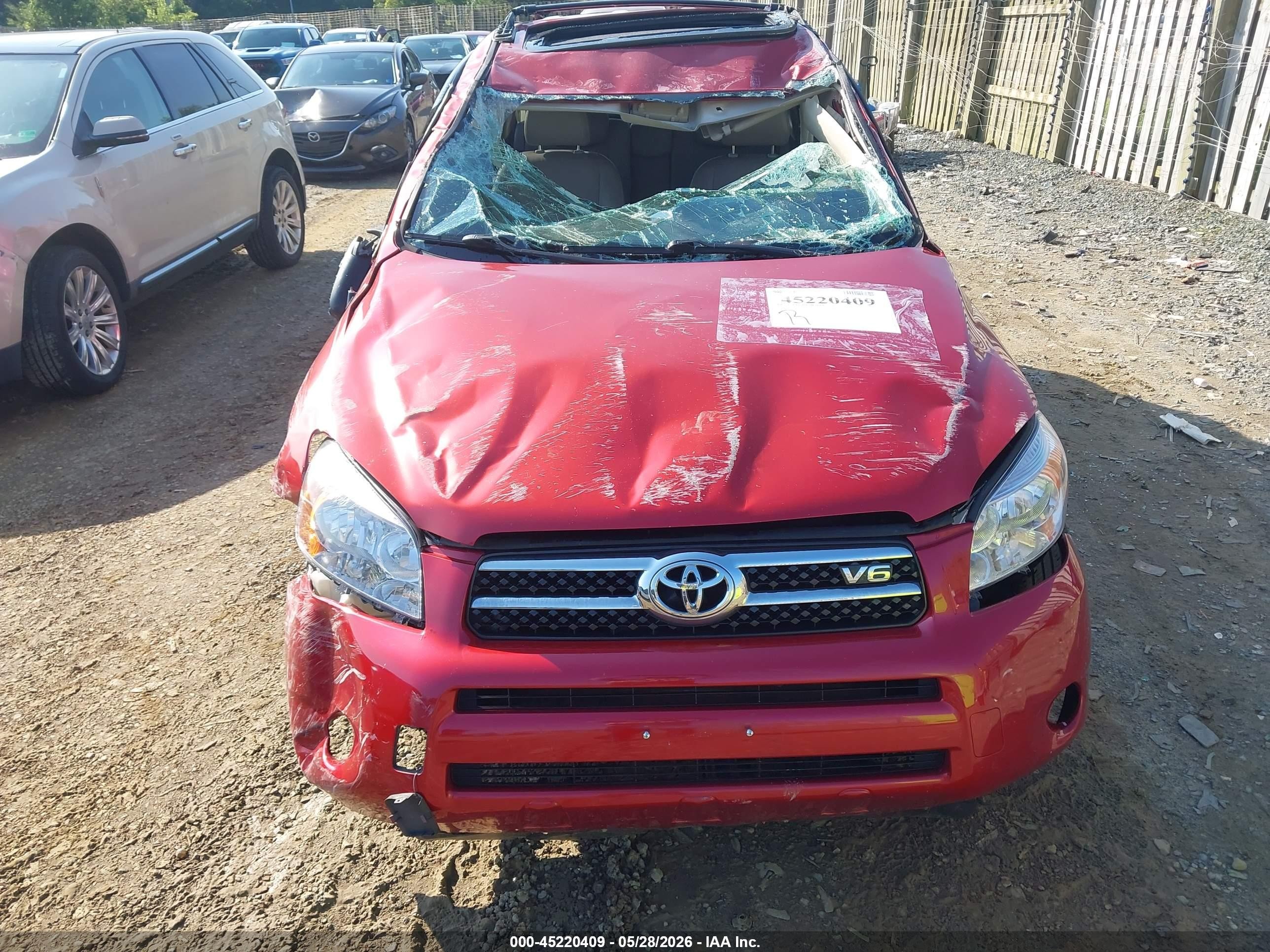 2008 Toyota Rav4 Limited V6 Burgundy vin: JTMBK31V886037417