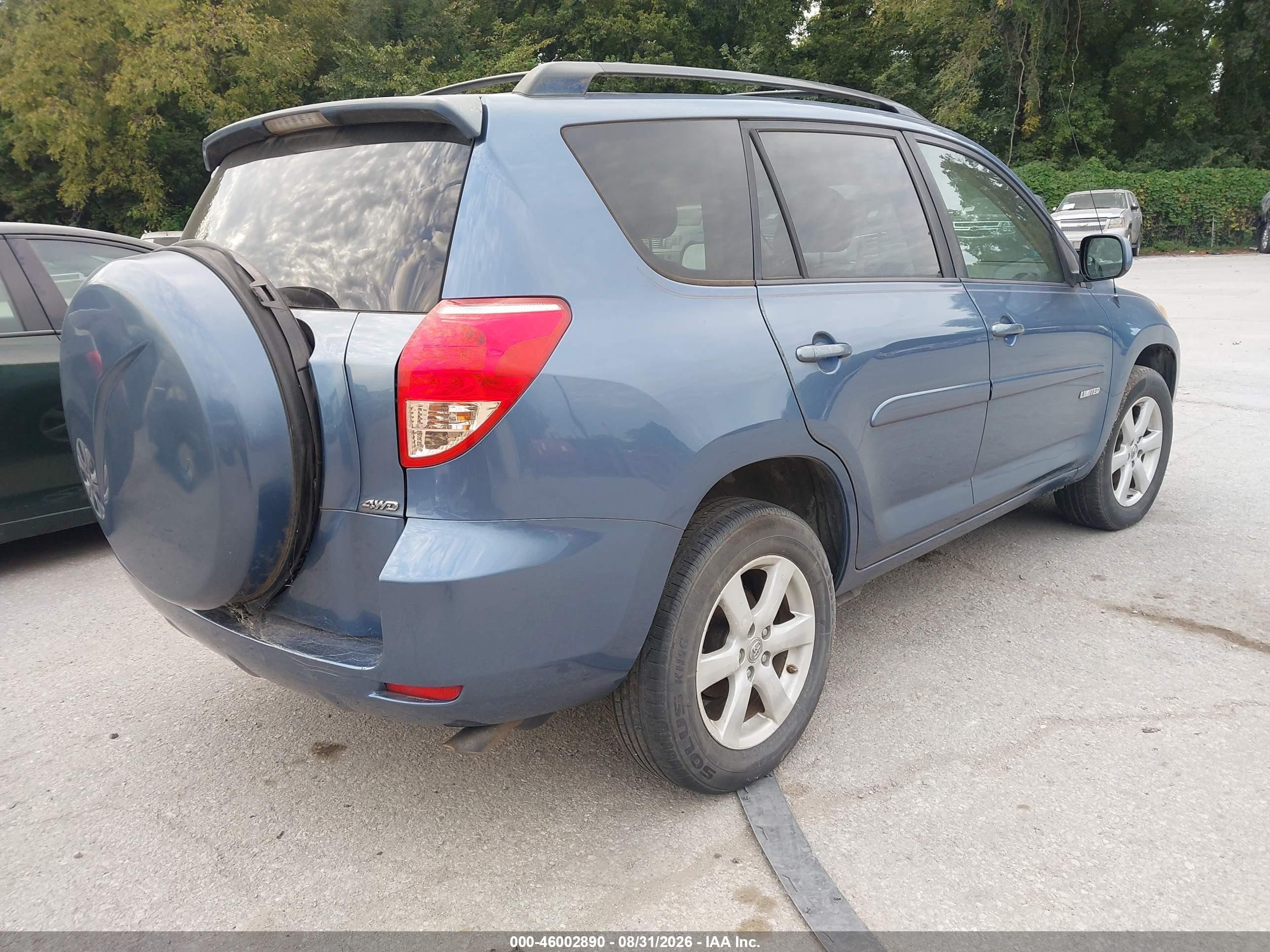 2008 Toyota Rav4 Limited V6 Light Blue vin: JTMBK31V886046800