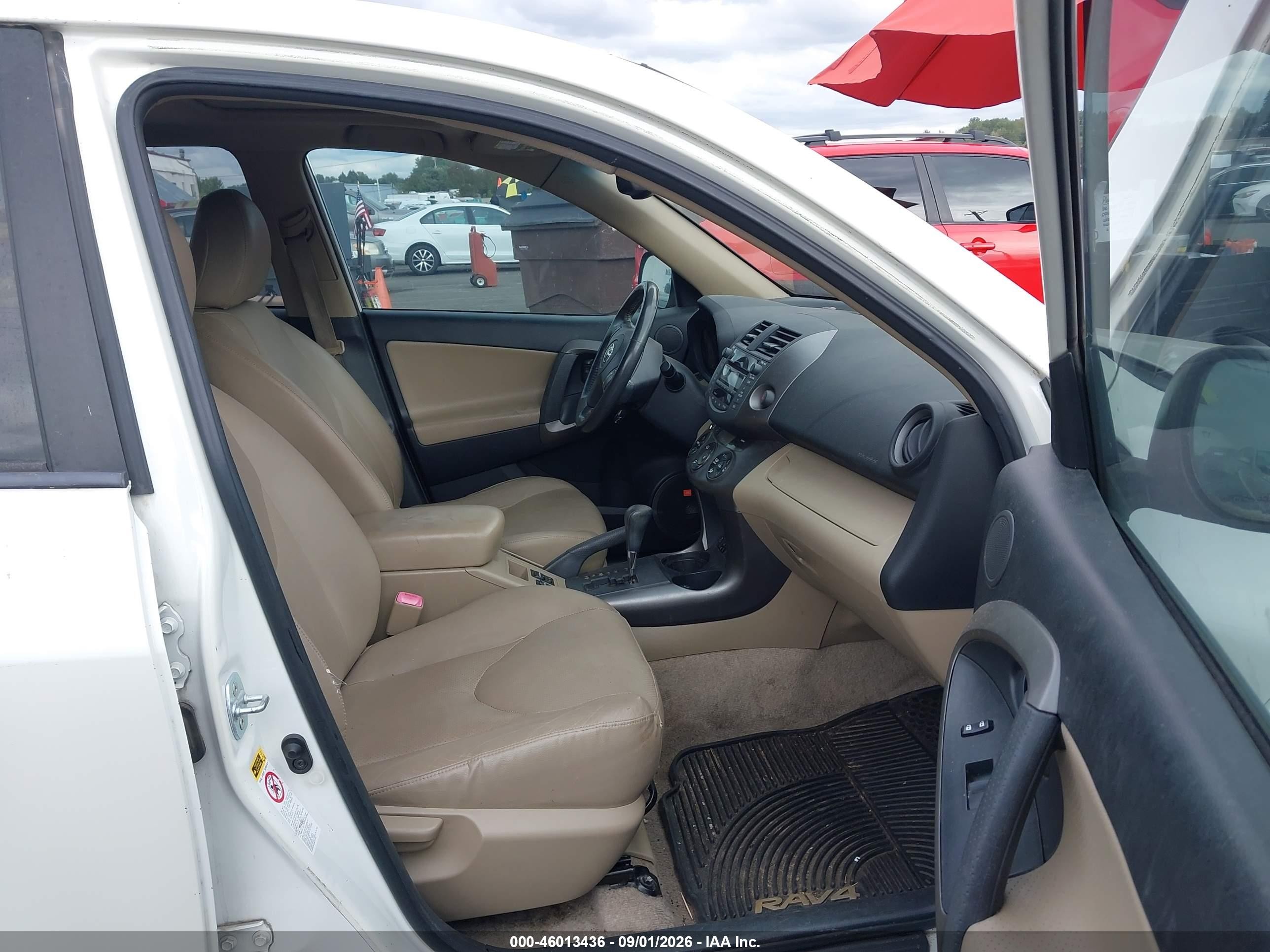 2009 Toyota Rav4 Limited V6 White vin: JTMBK31V895073695