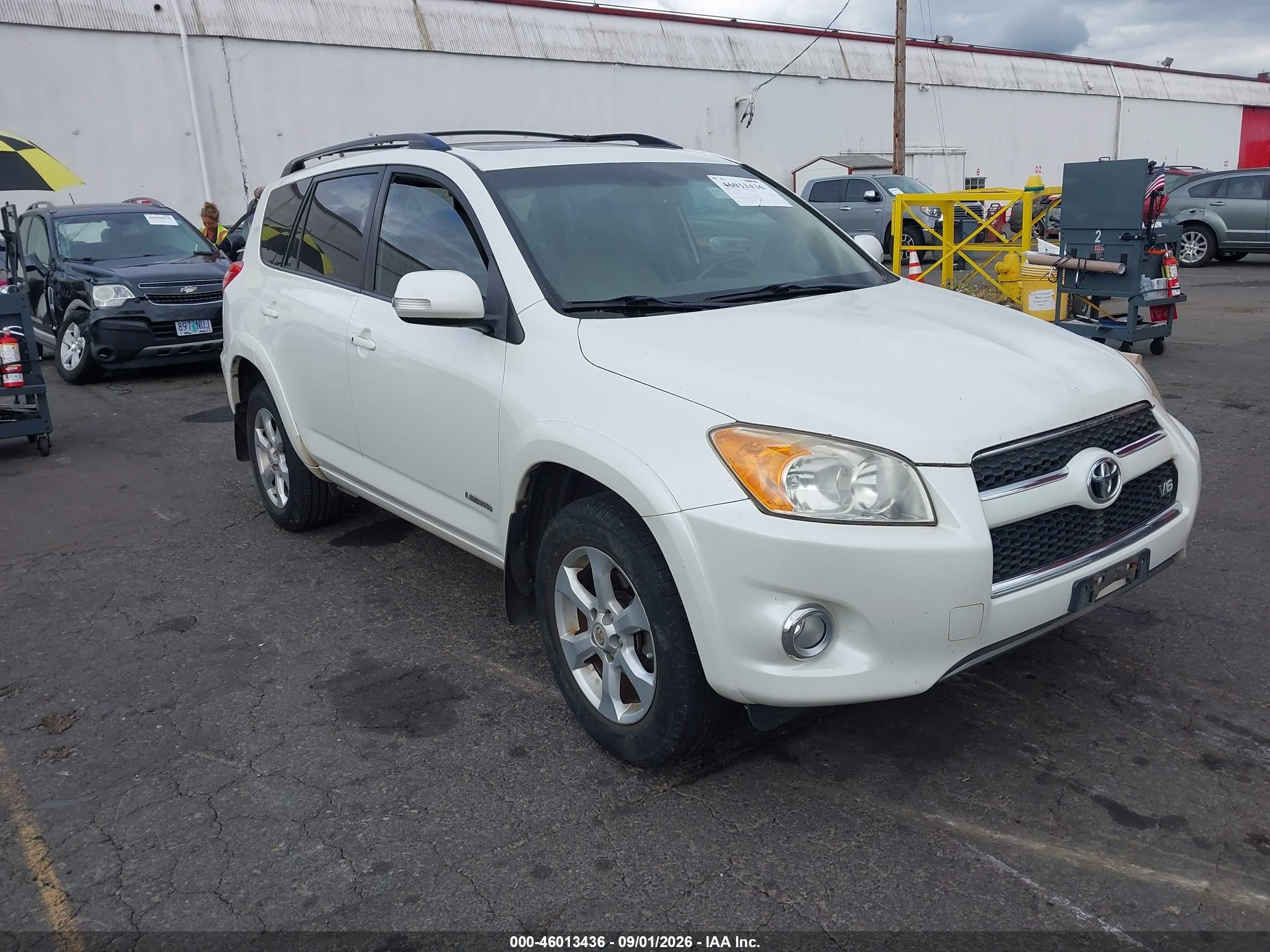 2009 Toyota Rav4 Limited V6 White vin: JTMBK31V895073695