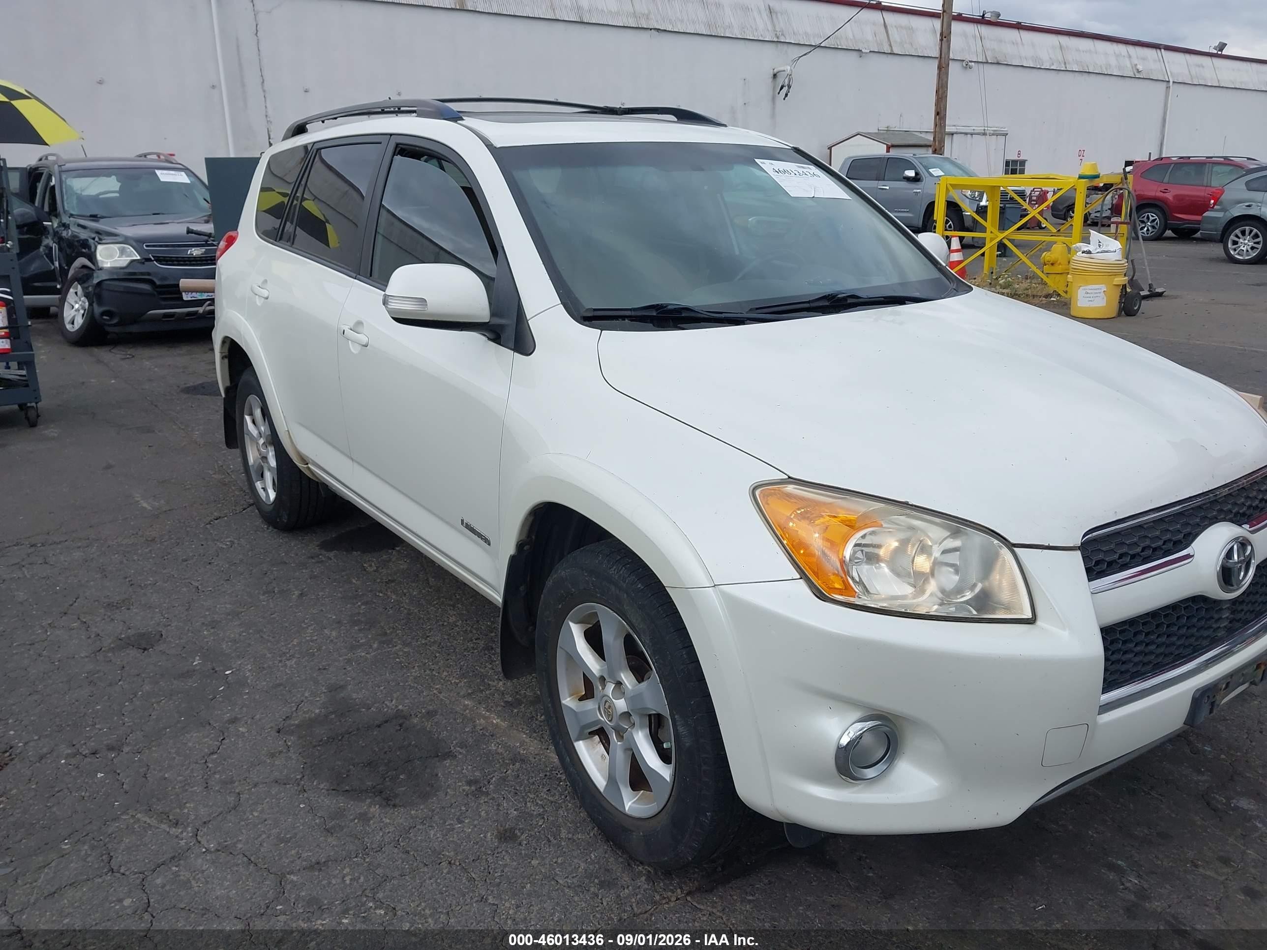 2009 Toyota Rav4 Limited V6 White vin: JTMBK31V895073695