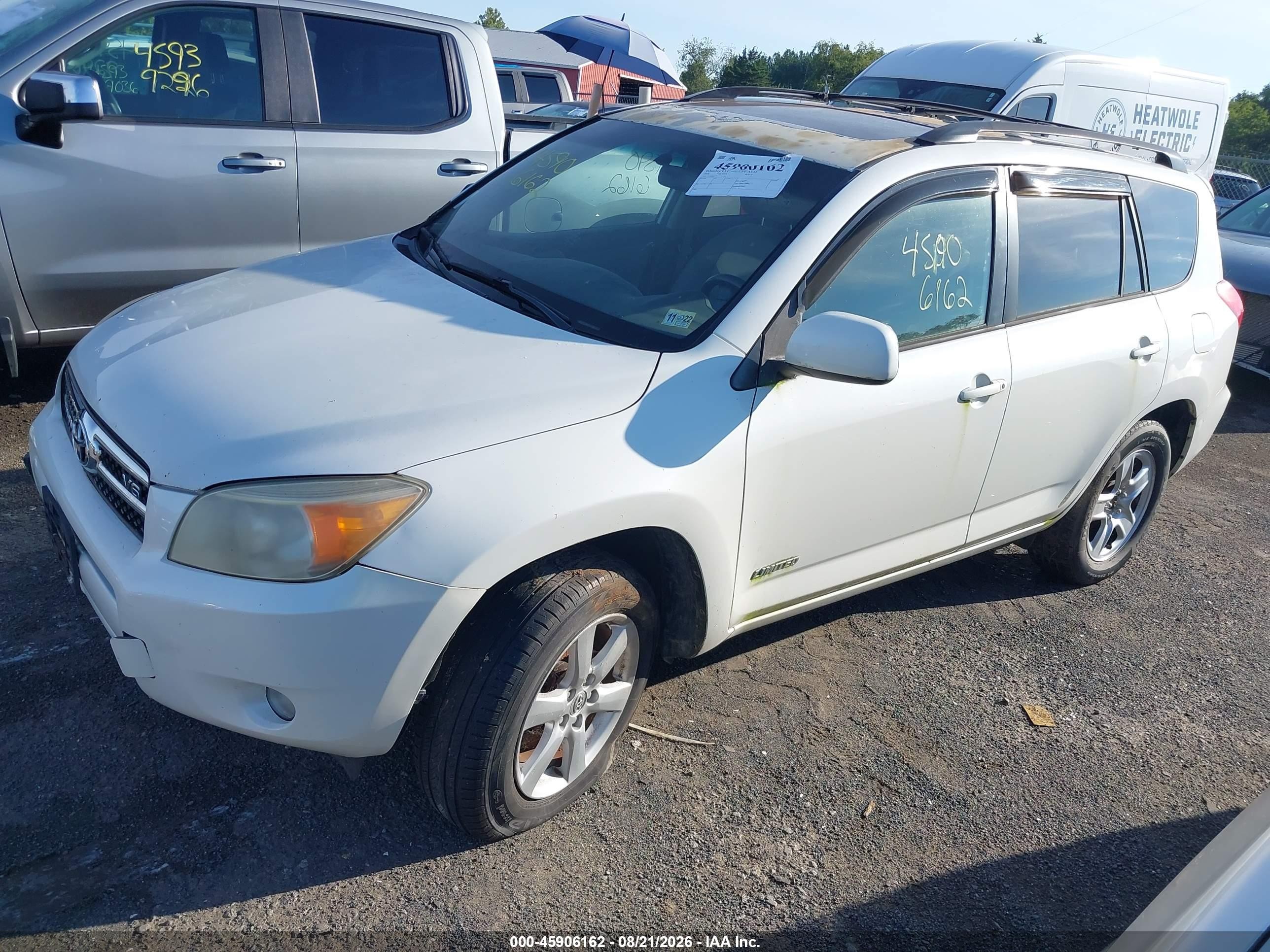 2006 Toyota Rav4 Limited V6 White vin: JTMBK31V965002095