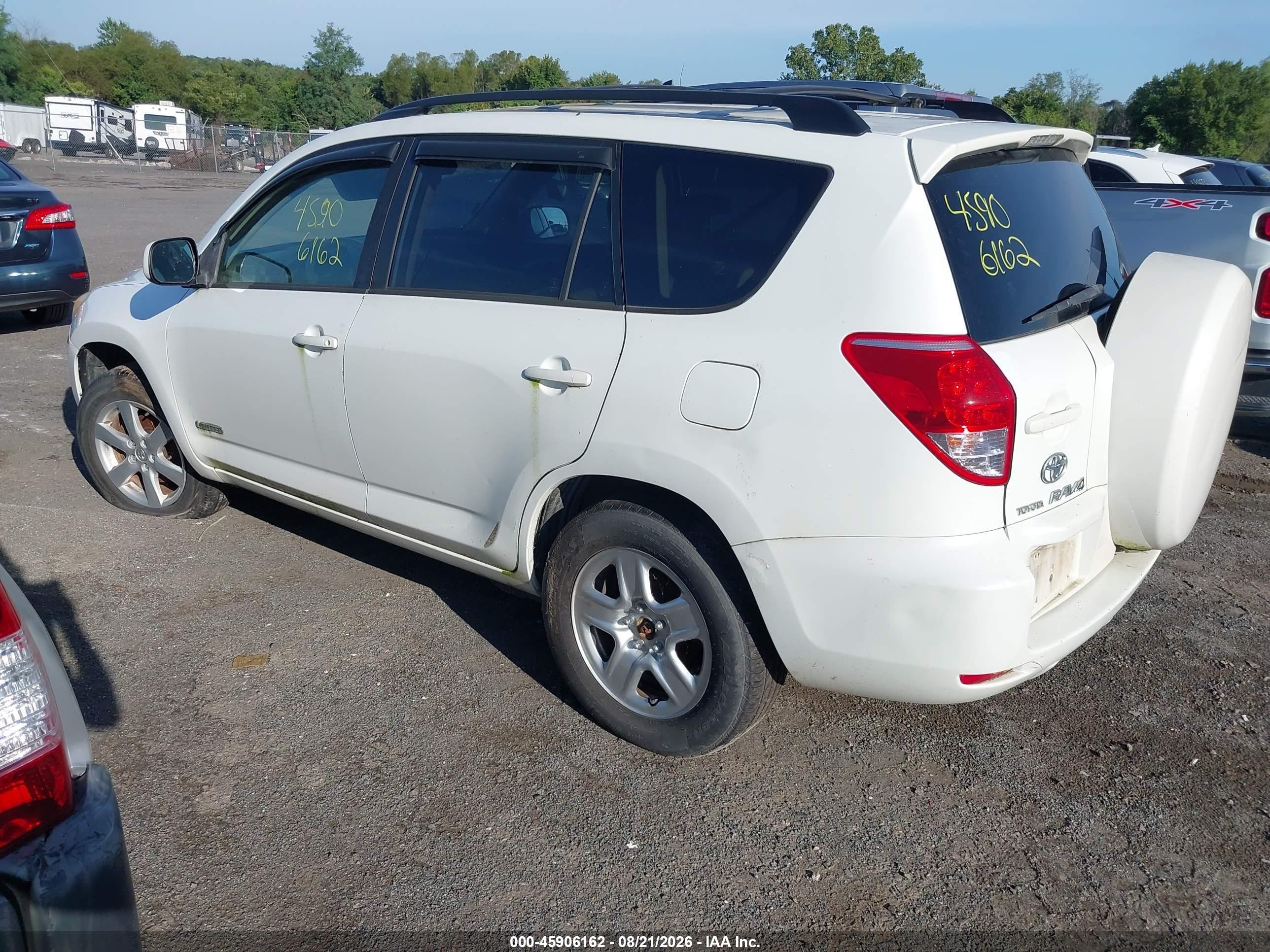 2006 Toyota Rav4 Limited V6 White vin: JTMBK31V965002095