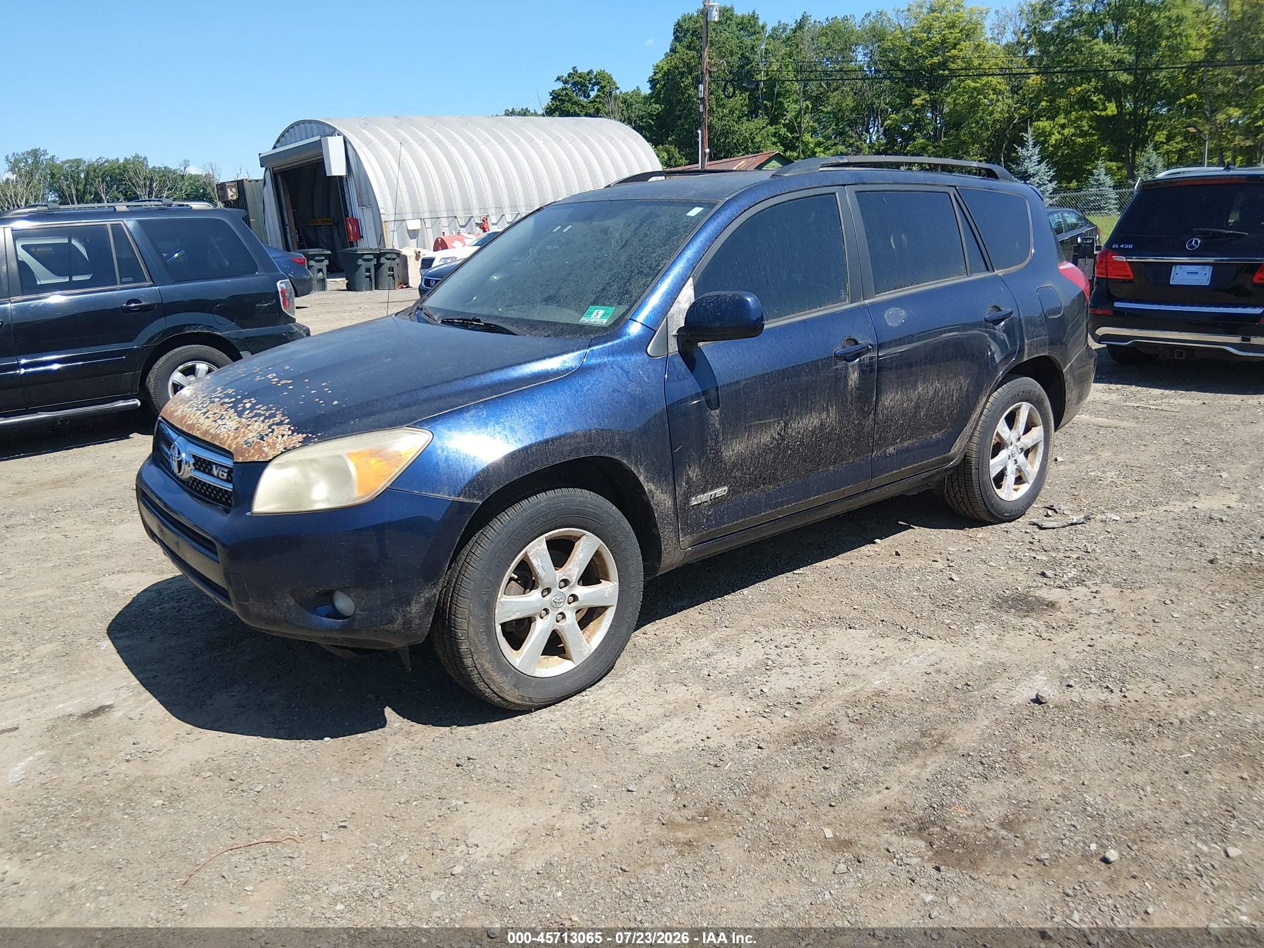2007 Toyota Rav4 Limited Blue vin: JTMBK31V975021747