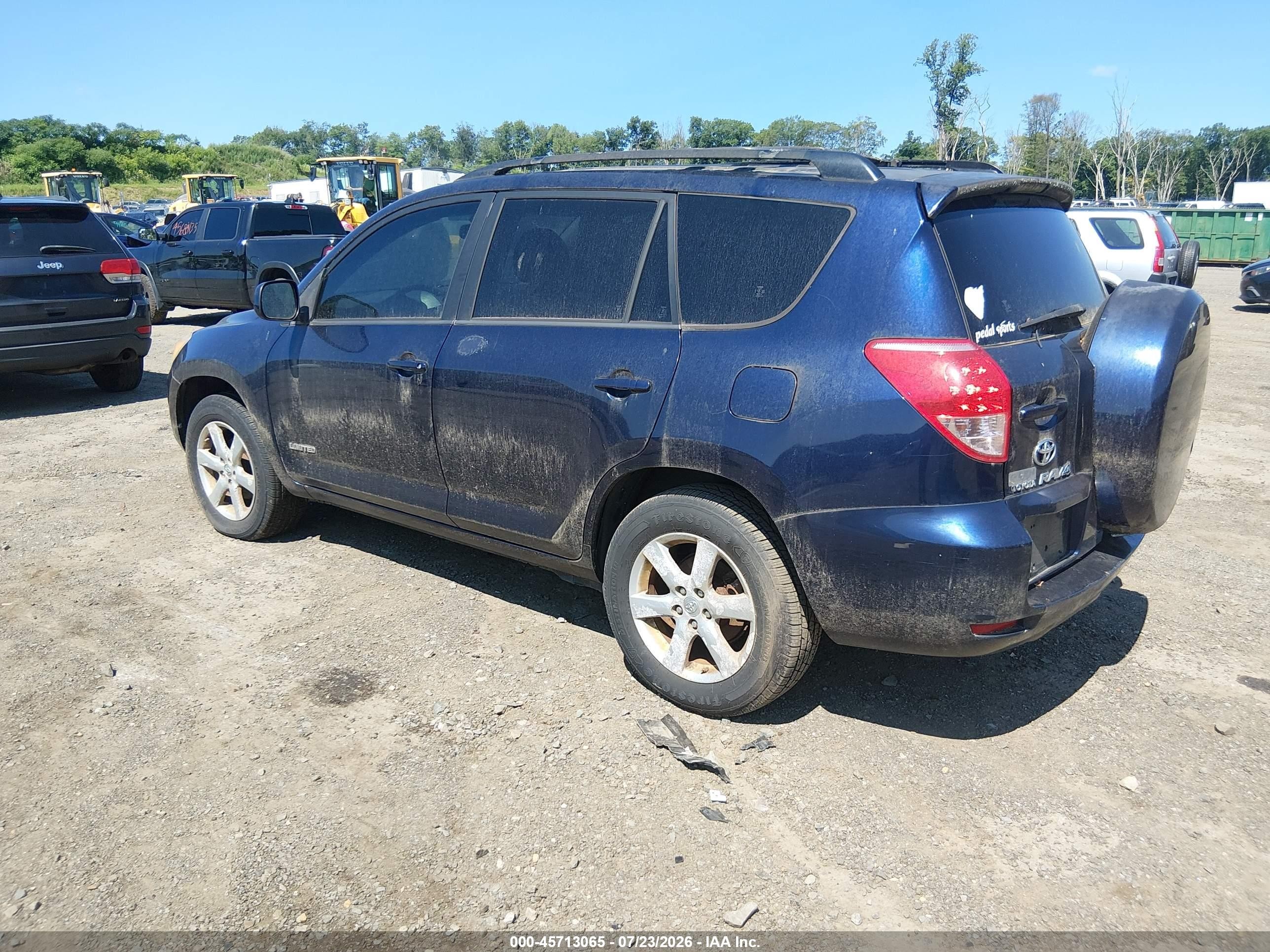 2007 Toyota Rav4 Limited Blue vin: JTMBK31V975021747