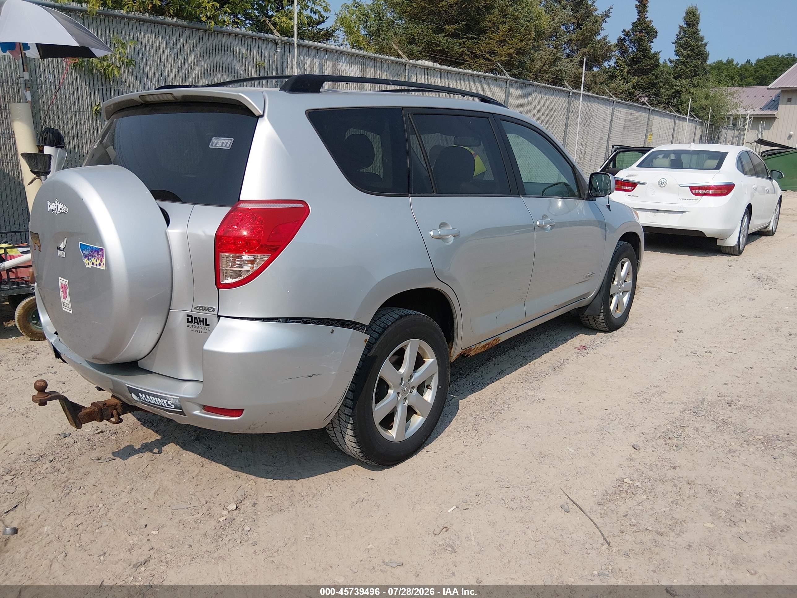 2007 Toyota Rav4 Limited Silver vin: JTMBK31V975025796